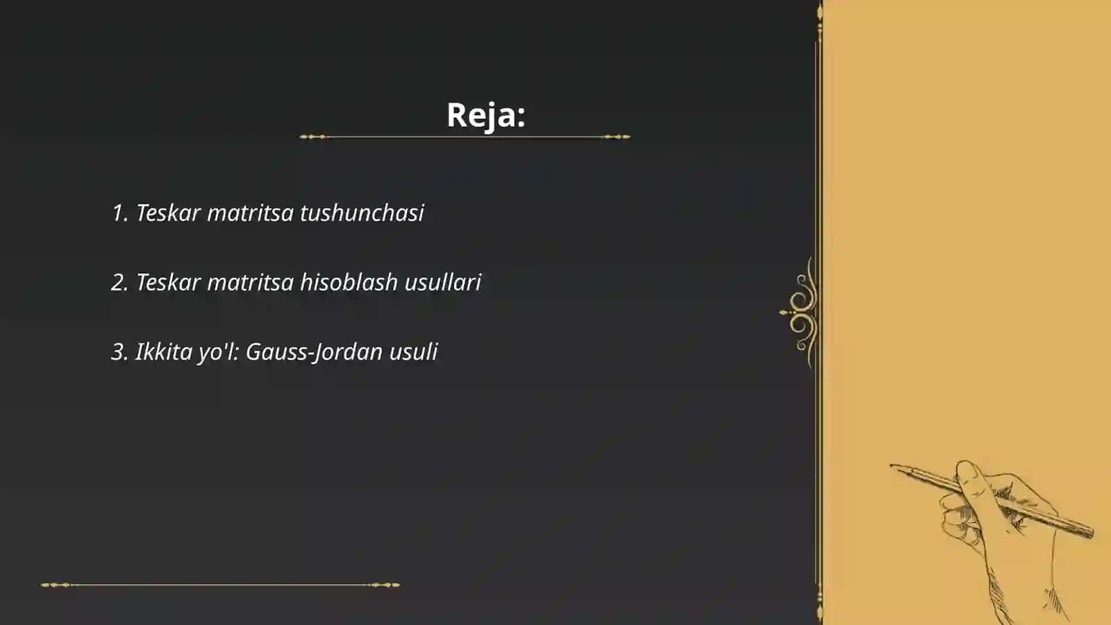 Teskari matritsa 2