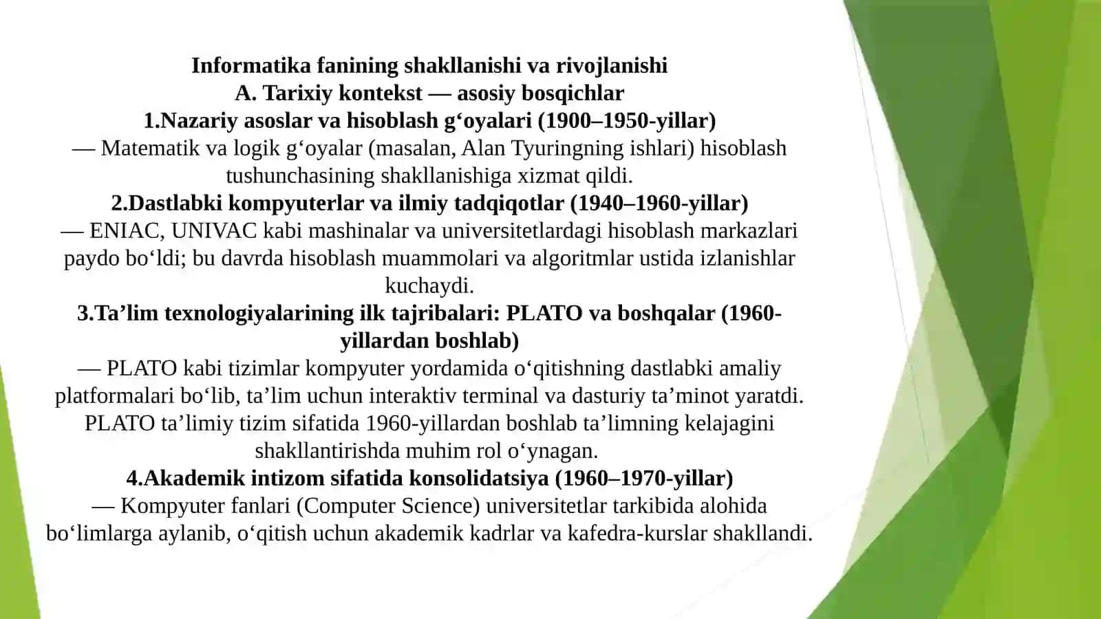 Informatika o‘qitish metodikasi fan sifatida tarixi 2