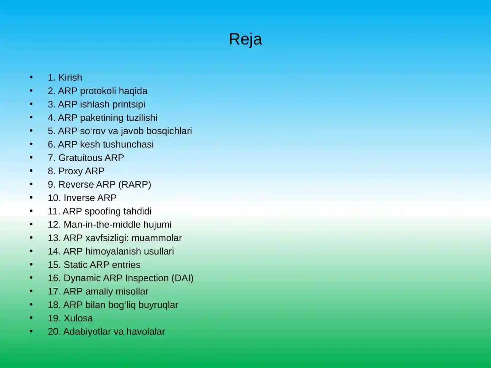 ARP (Address Resolution Protocol) qanday ishlaydi? 2