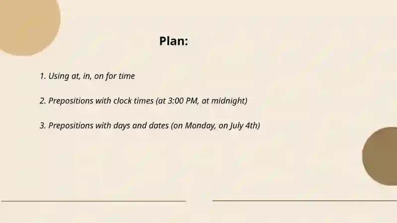 Prepositions and time expressions 2