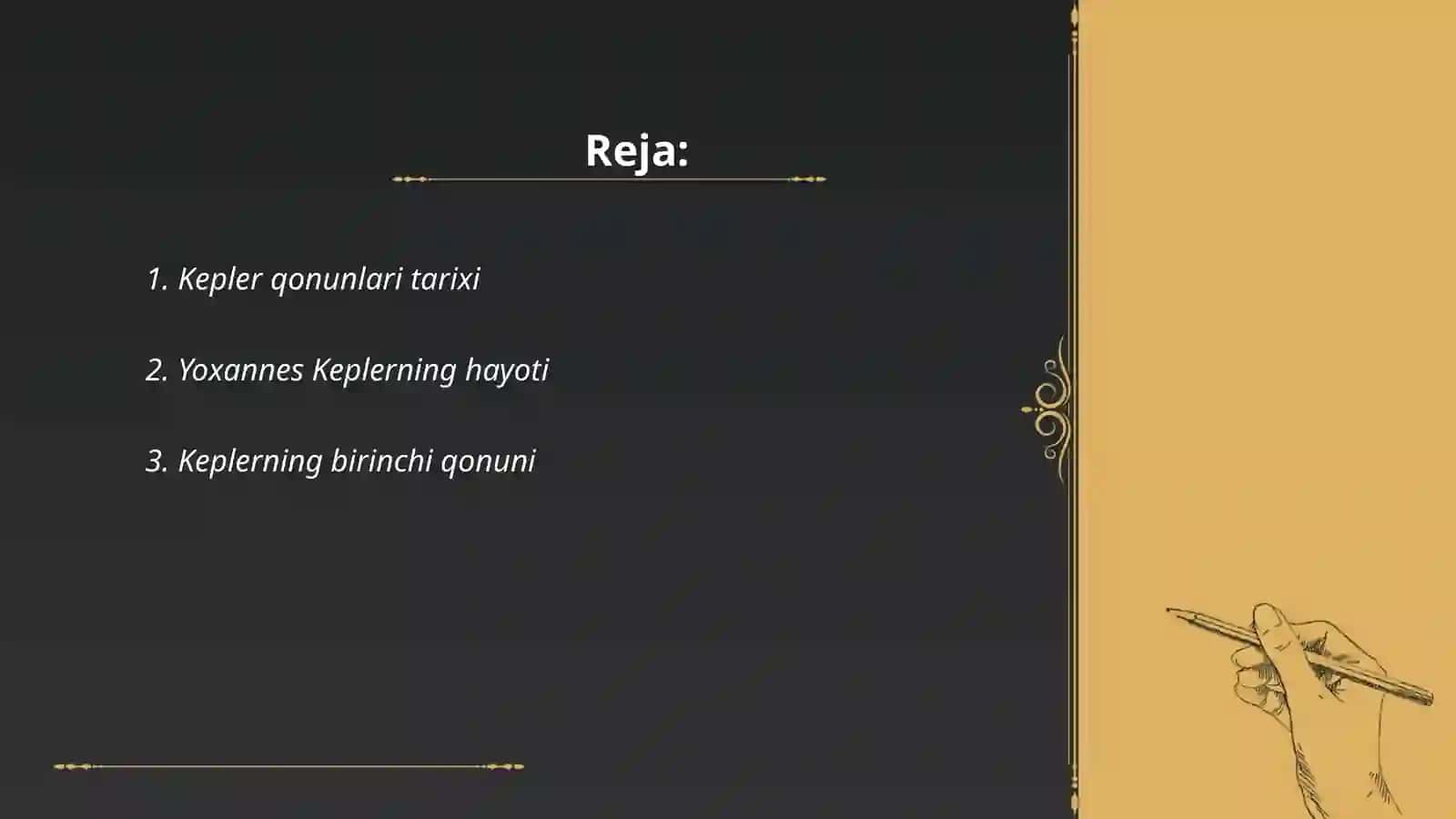 Kepler qonunlari 2