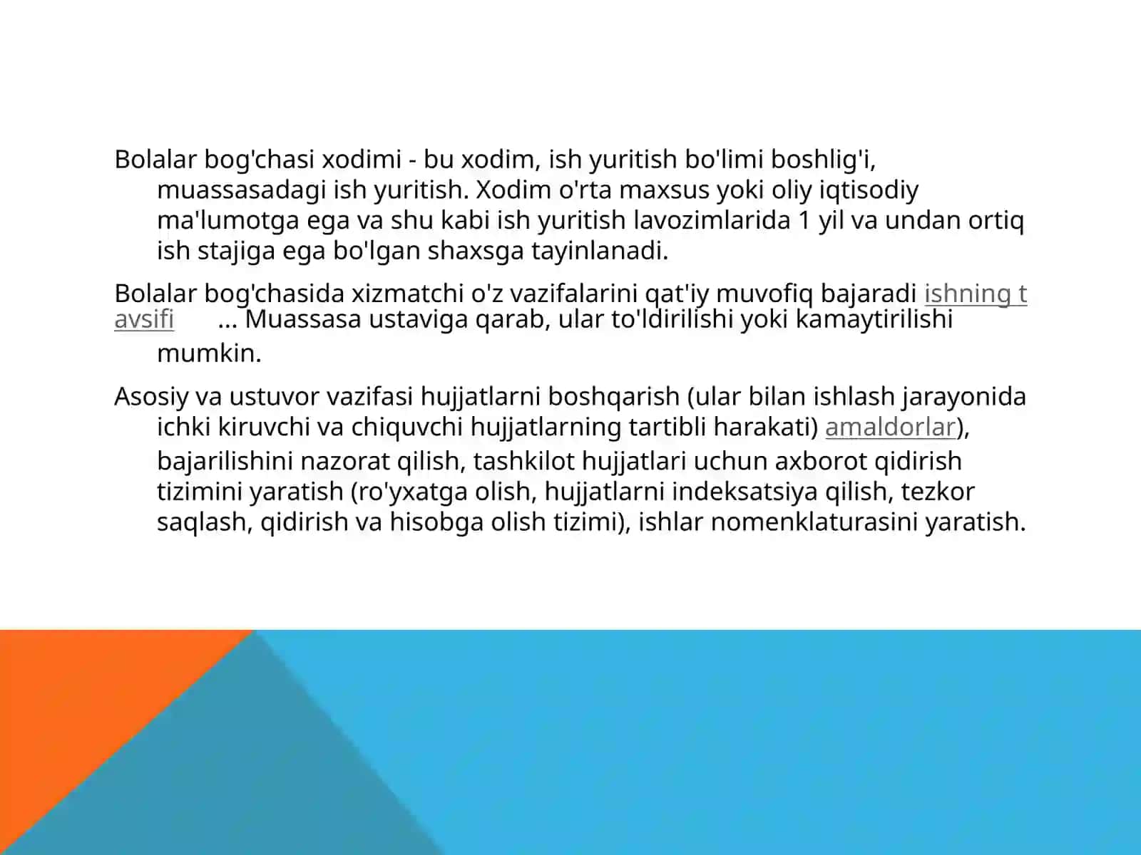 Xodimning vazifalari 2