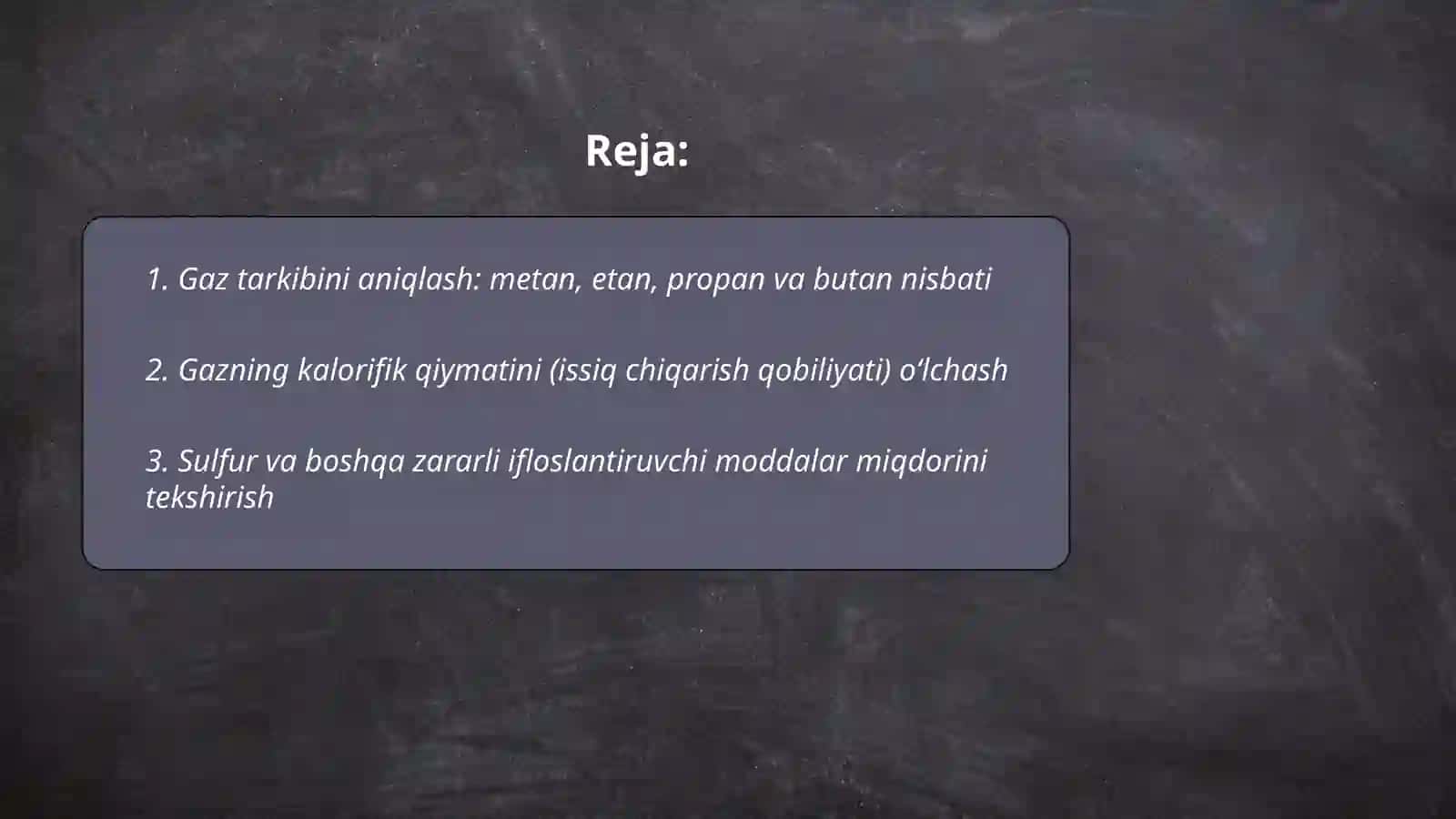 Gaz tarkibini aniqlash 2