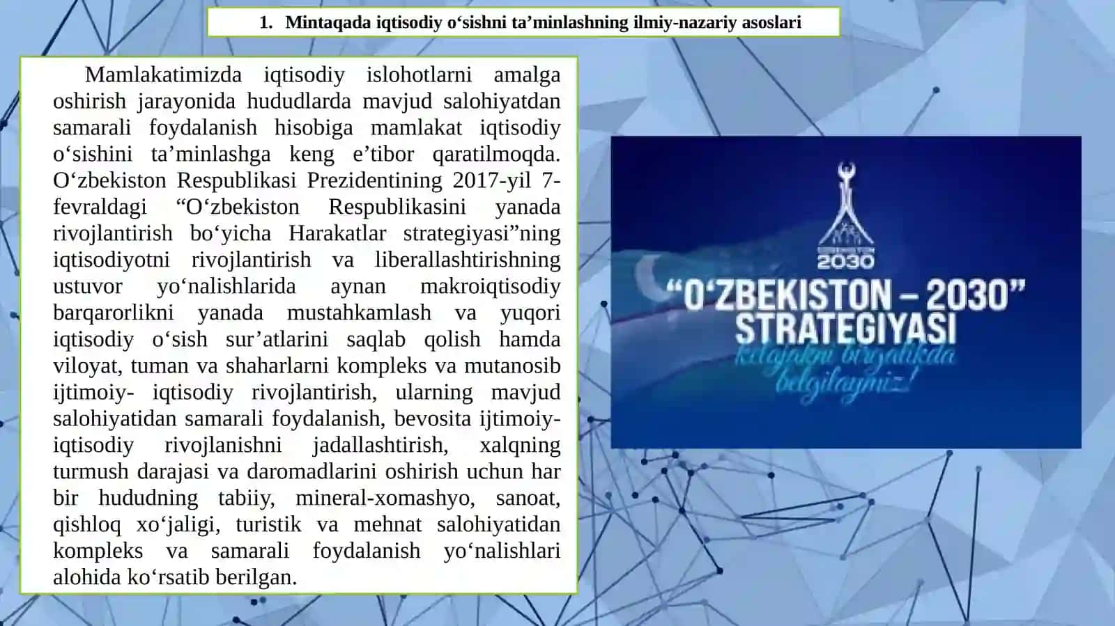 Mintaqaviy iqtisodiy o‘sishning nazariy asoslari 2