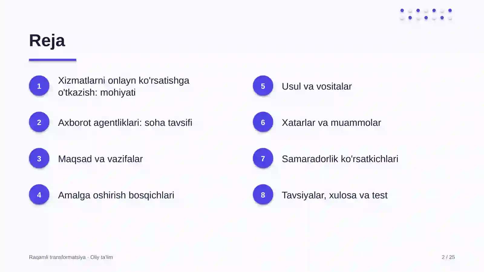 axborot agentliklarida xizmatlarni onlayn ko'rsatishga o'tkazish 9242 2