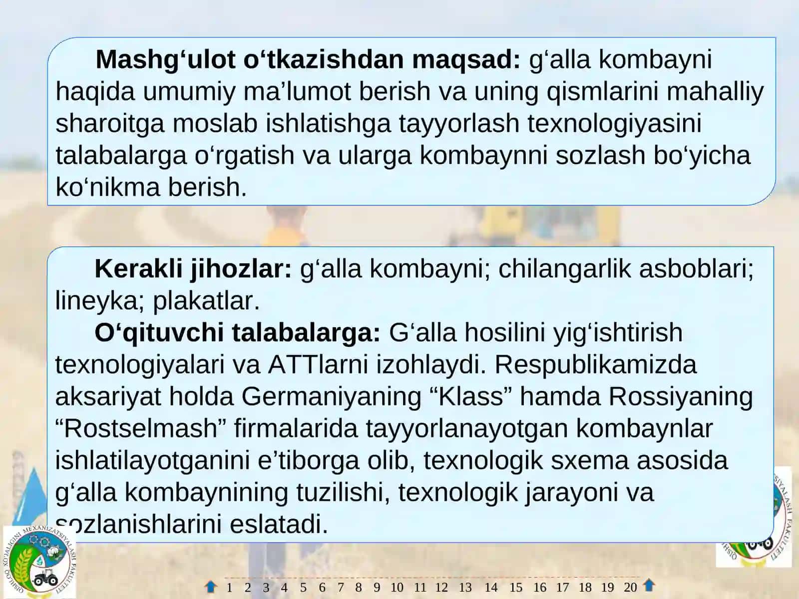 Qishloq xo’jaligi mashinalari 2