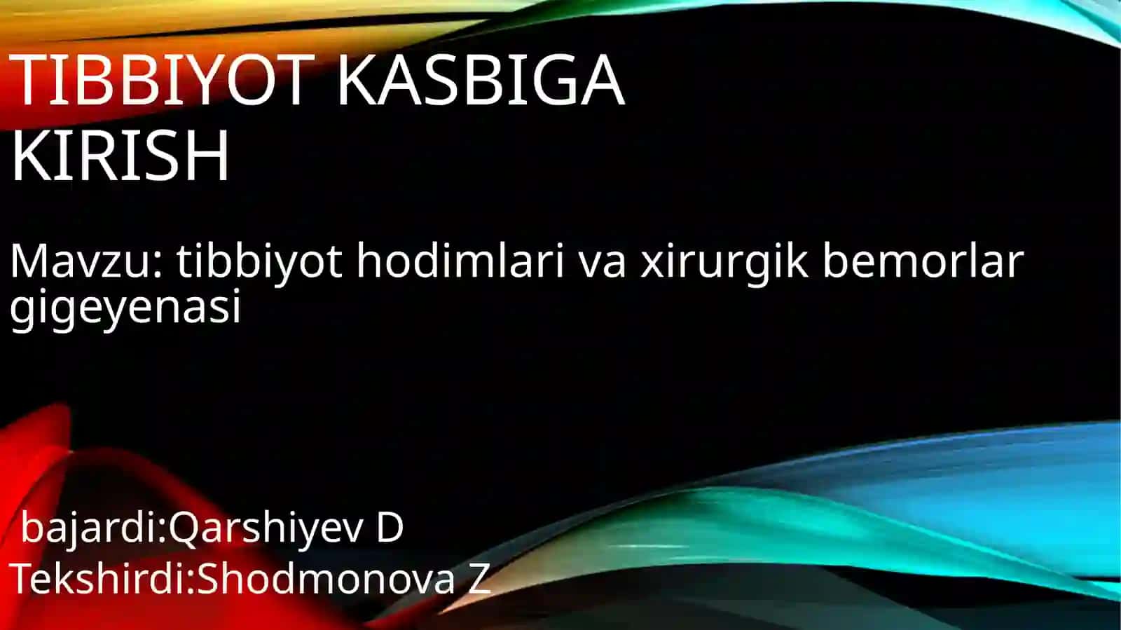 Tibbiyotkasbigakirish 2