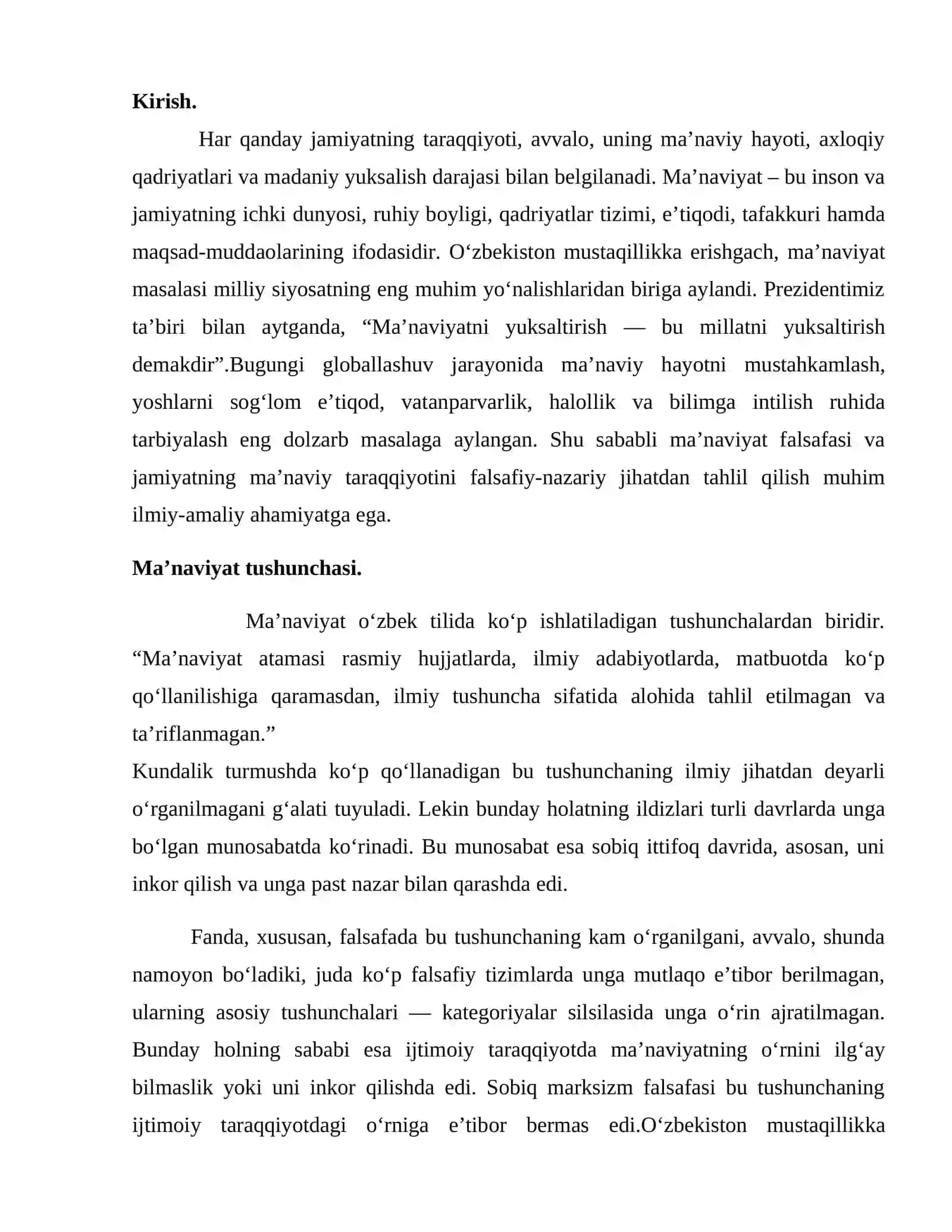 Ma’naviyat falsafasi 2
