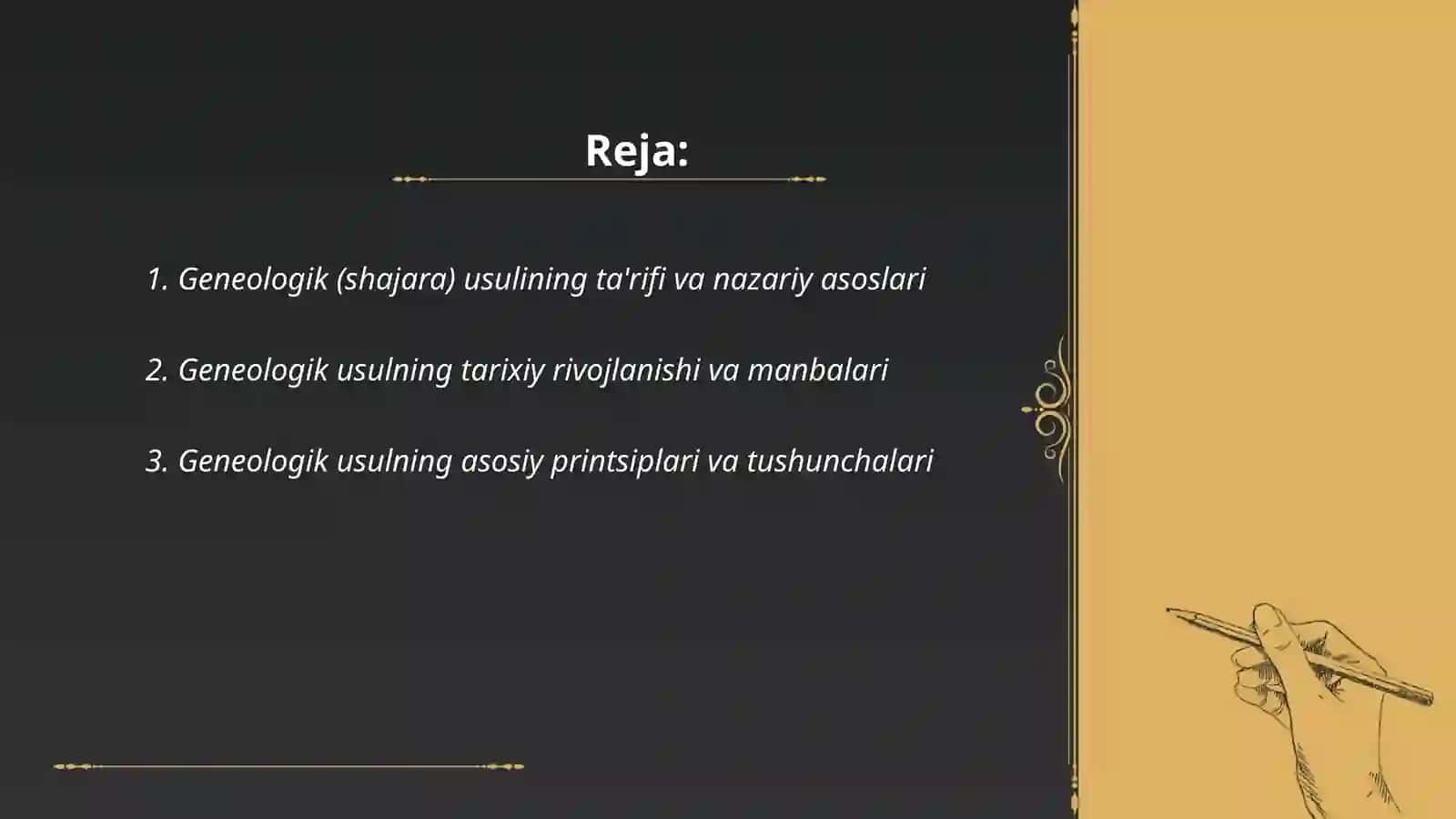 Geneologik (shajara) usuli 2