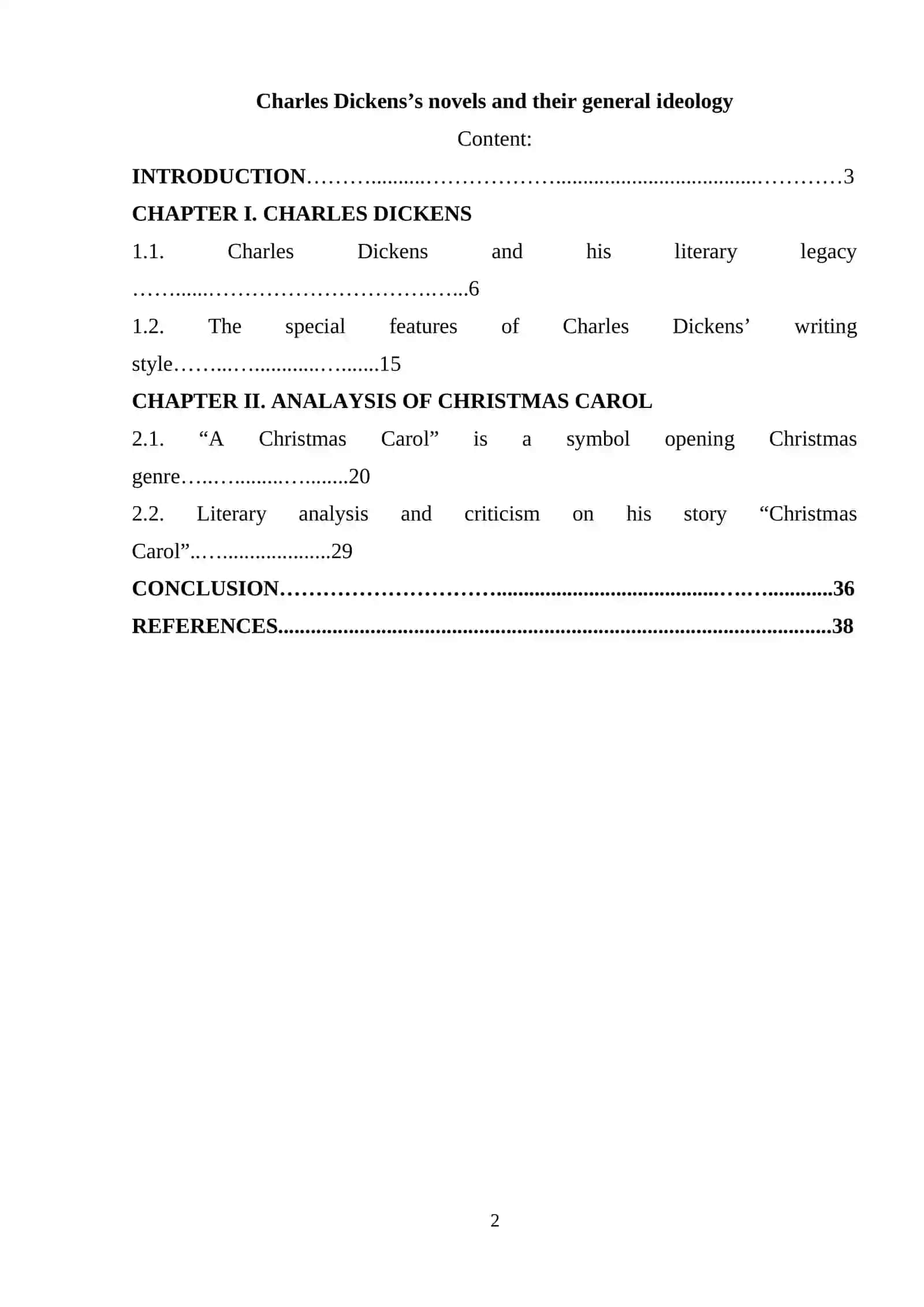 Course Paper on "Charles Dickens’s novels and their general ideology" 2