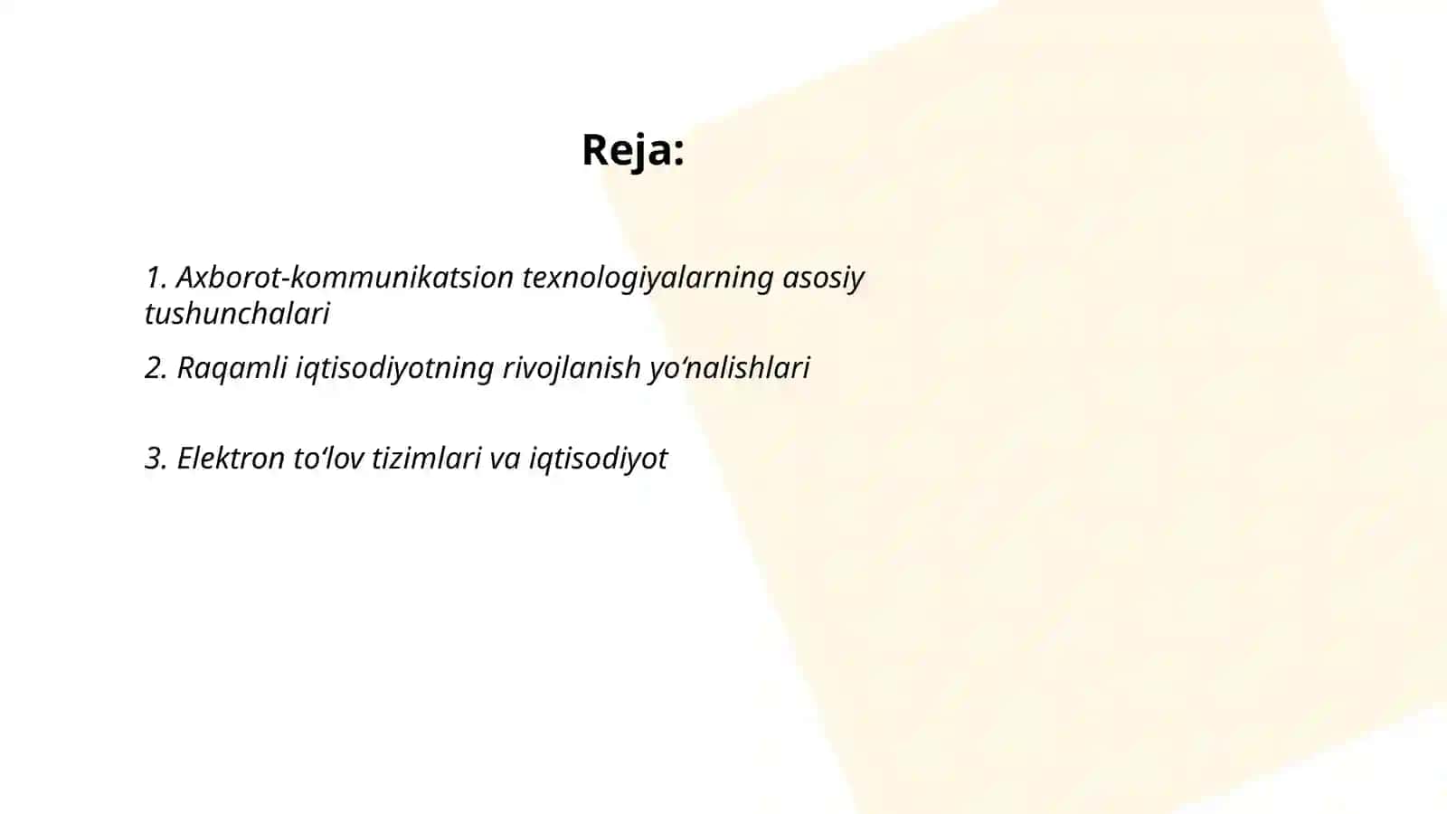 Iqtisodiyotda axborot-kommunikatsion texnologiyalar va tizimlar 2