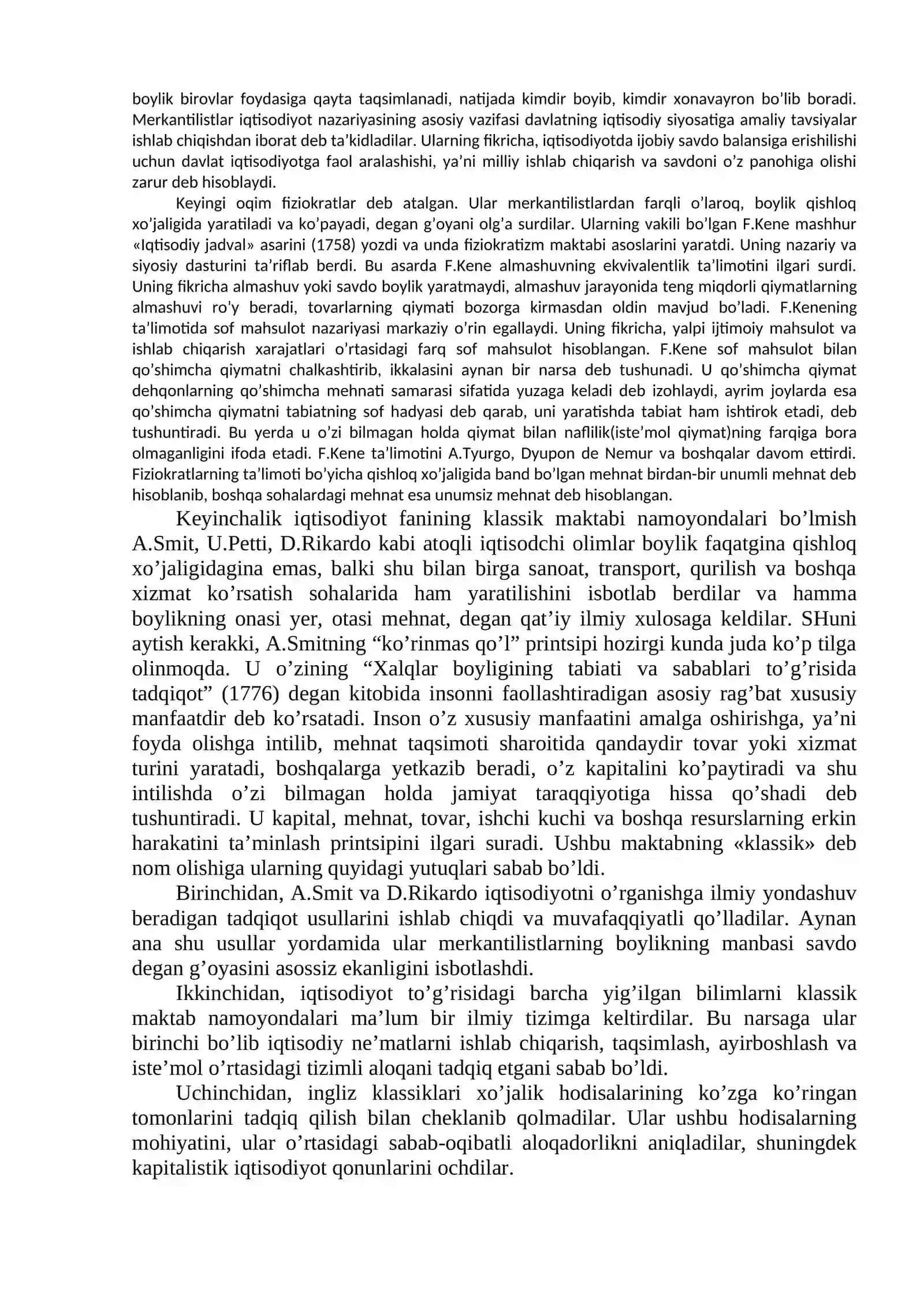 IQTISODIYOT NAZARIYASI FANINING SHAKLLANISHI VA RIVOJLANISHIDA IQTISODIY TA’LIMOTLARNING O’RNI 2