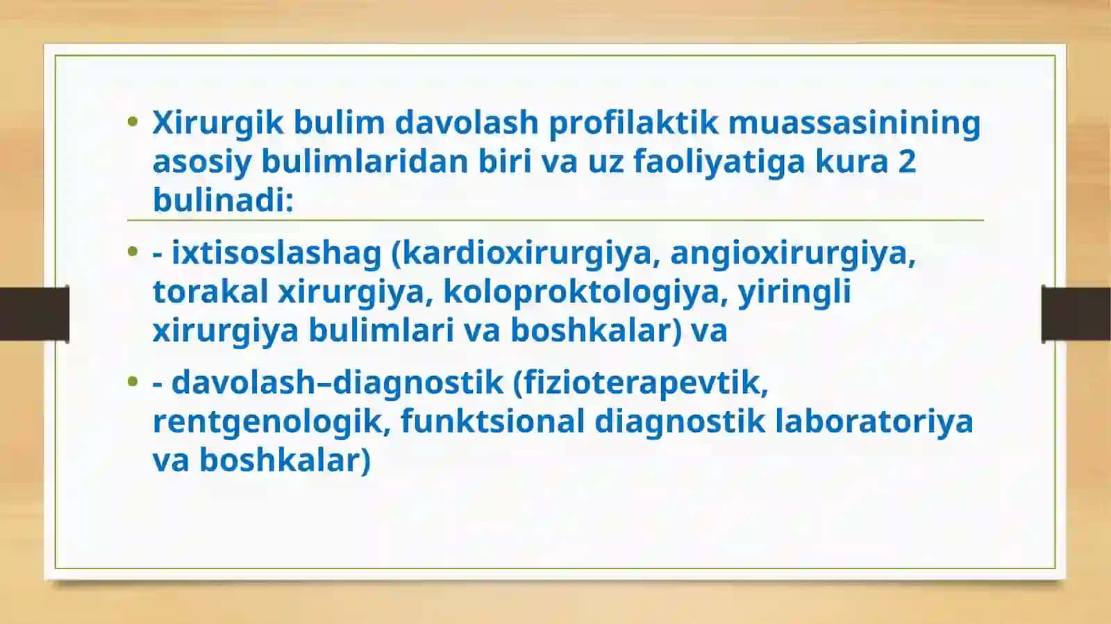 Jarrohlik bo’limi ish tartibi 2