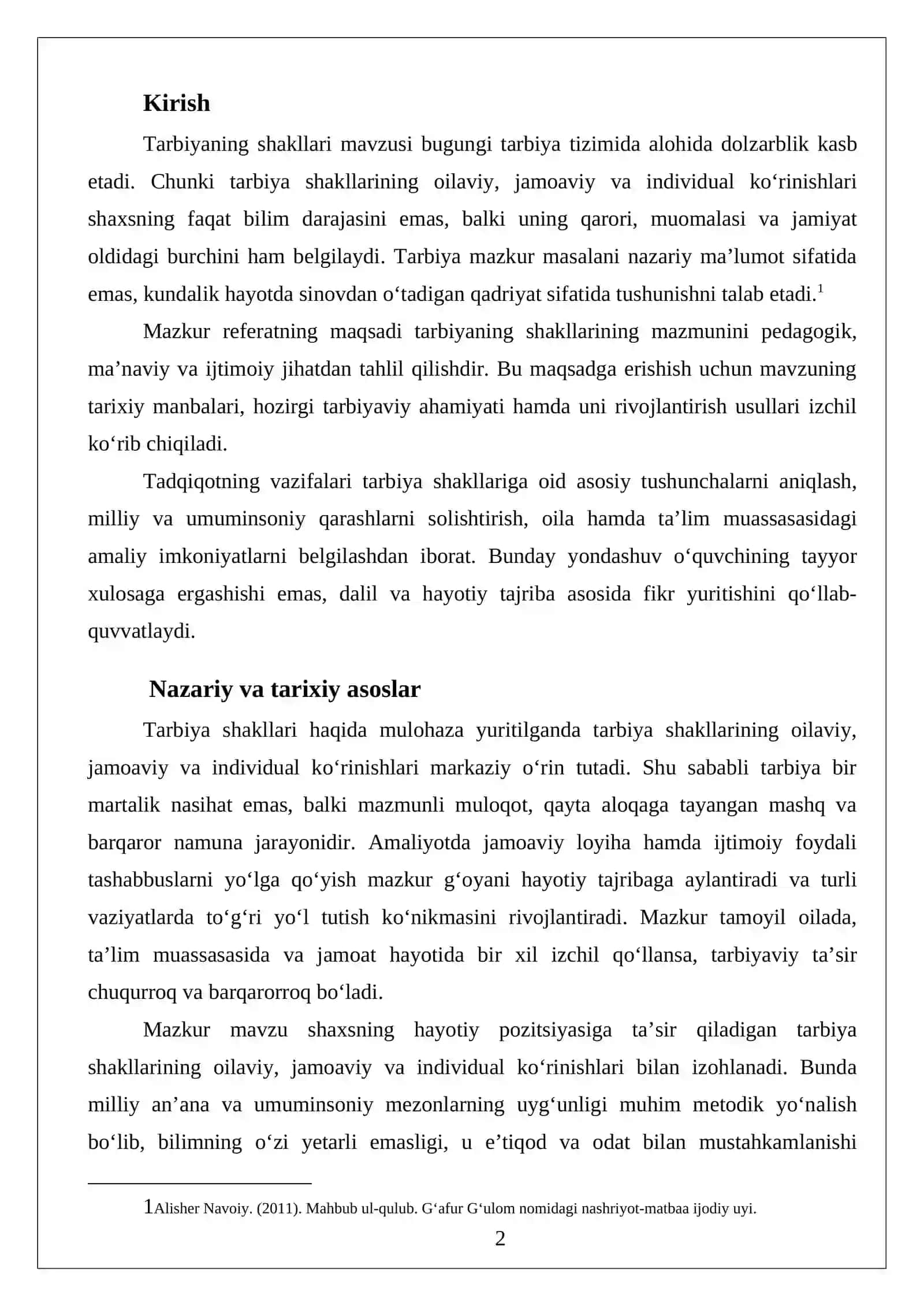 Tarbiyaning shakllari 2