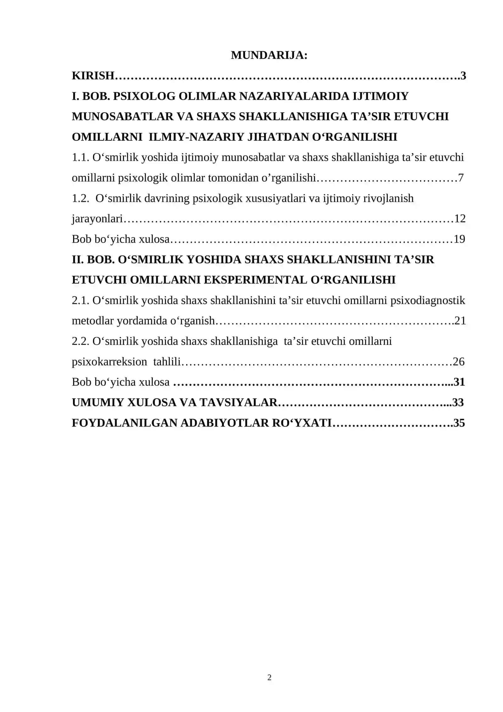 OʻSMIRLIK YOSHIDA IJTIMOIY MUNOSABATLAR VA SHAXS SHAKLLANISHIGA TAʼSIR ETUVCHI OMILLAR 2