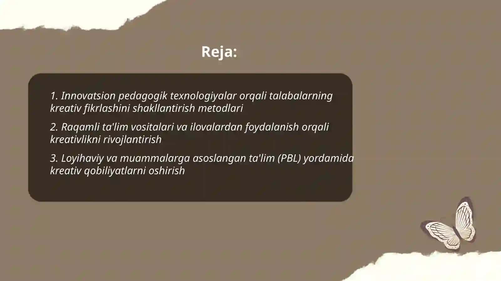 Innovatsion pedagogik texnologiyalar orqali talabalarning kreativ fikrlashini shakllantirish metodlari 2