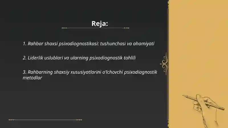 Rahbar shaxsi psixodiognostikasi 2