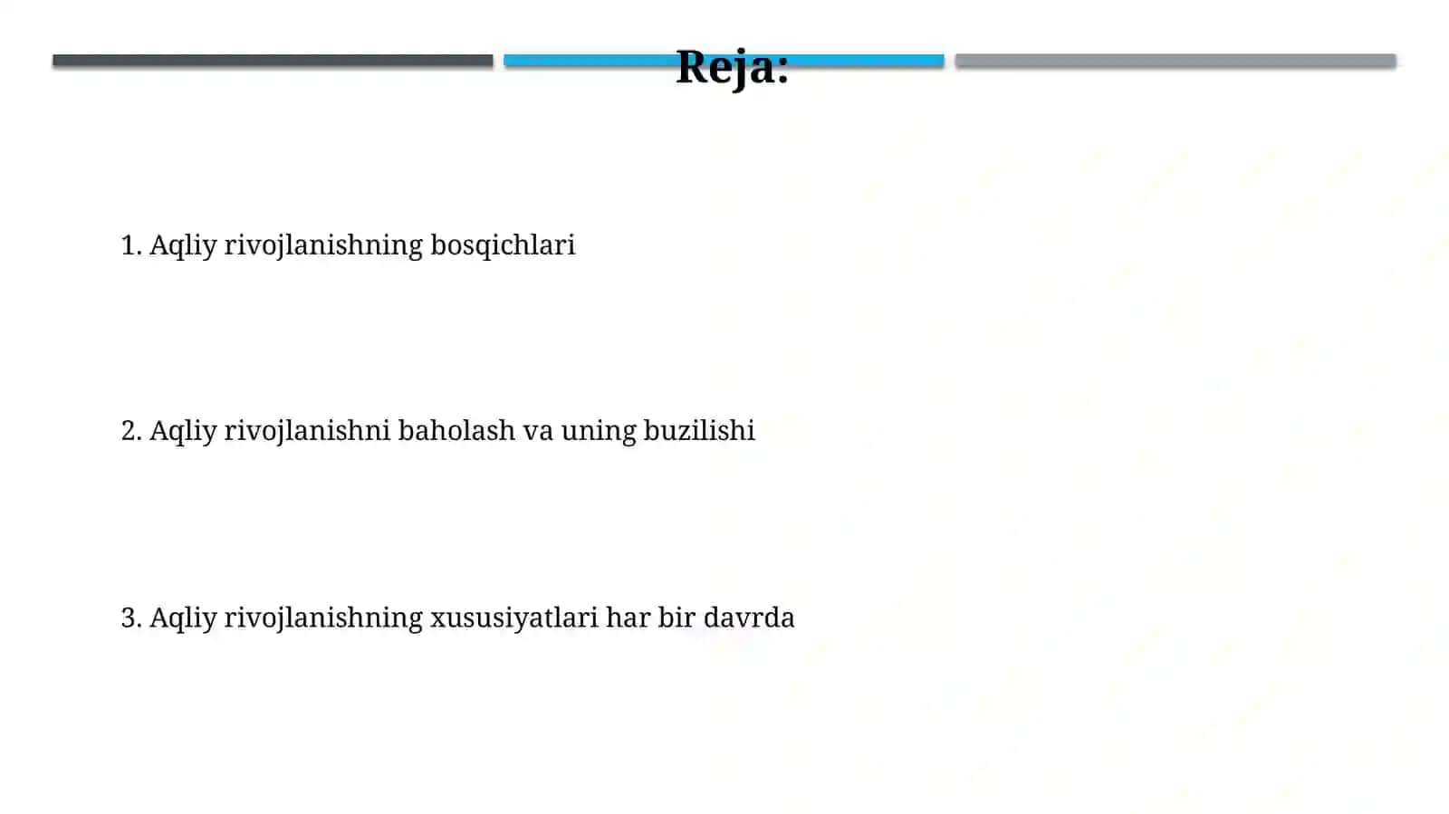 Psixik rivojlanish hamda uni davrlashtirish 2