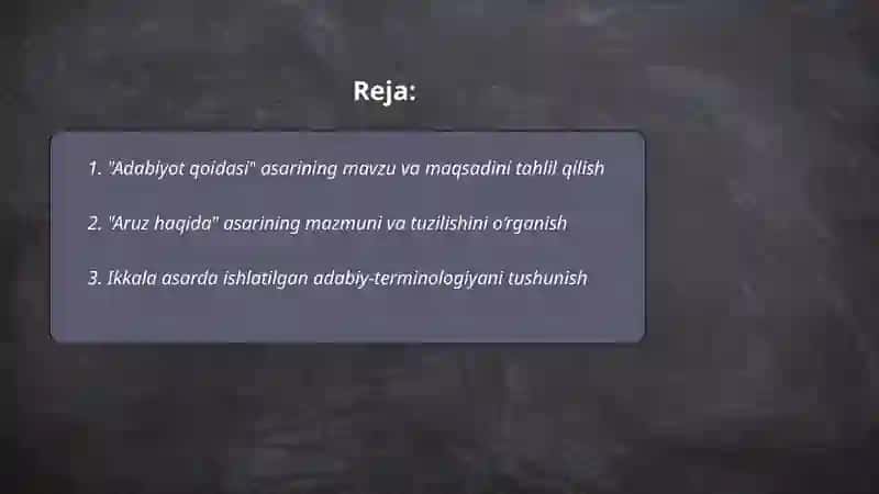 Adabiyot qoidasi 2