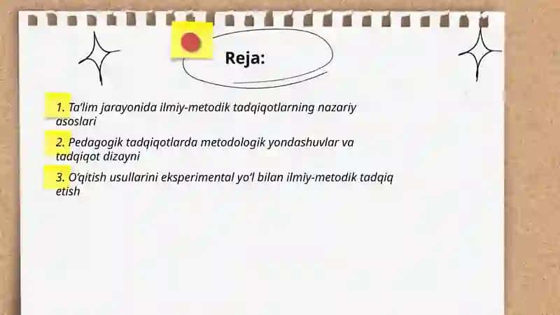 Pedagogikaning ilmiy metodik tadqiqotlari 2