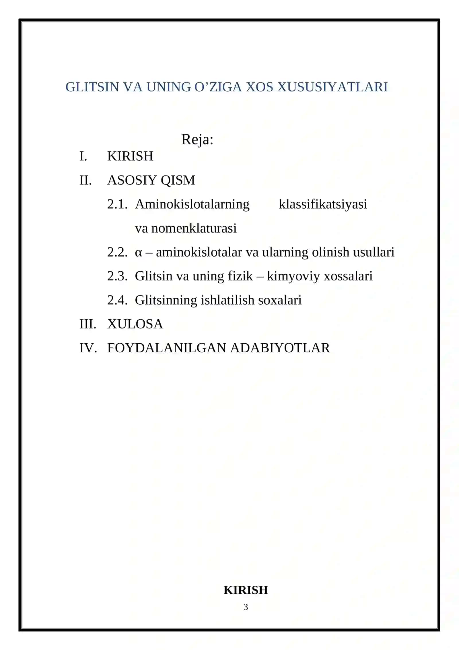 Glitsin va uning o’ziga xos xususiyatlari 2
