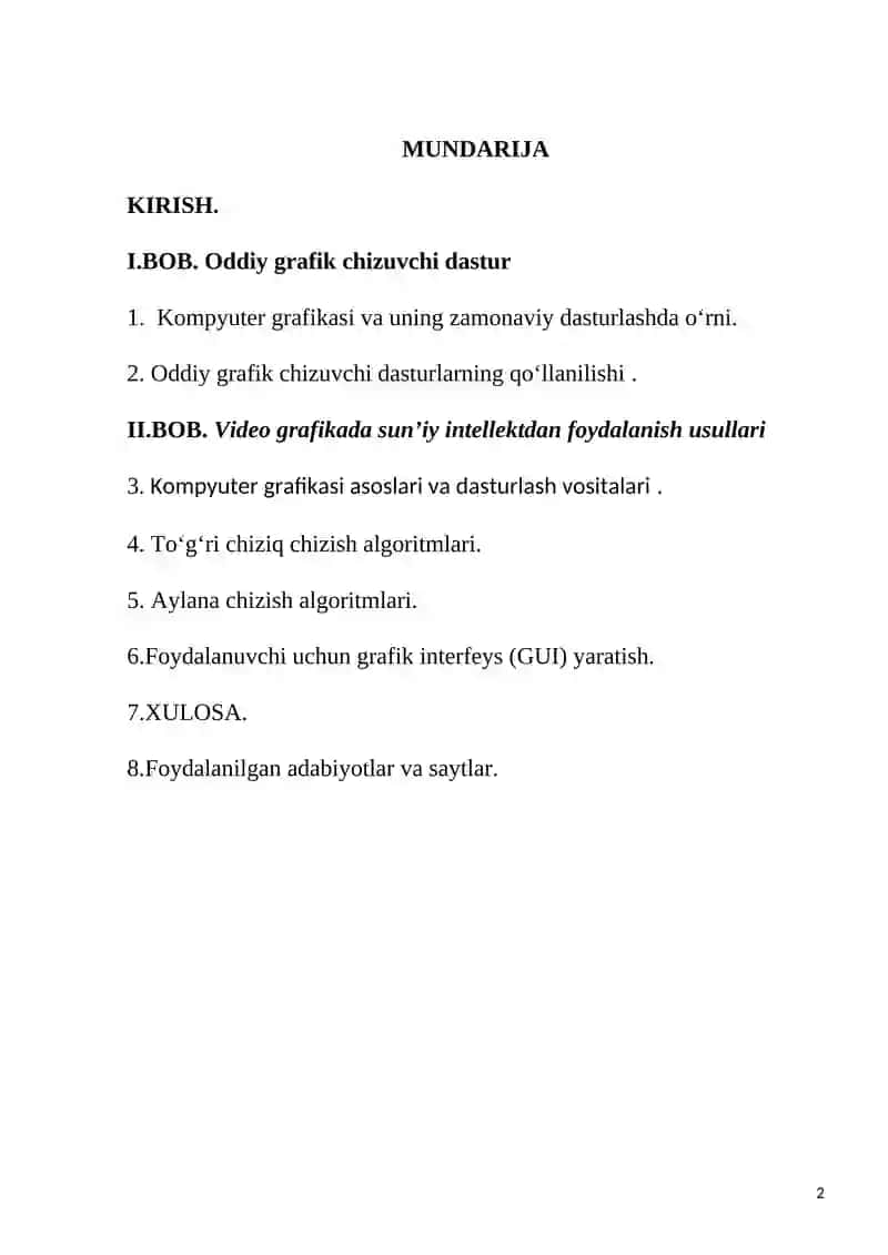 Oddiy grafik chizuvchi dastur 2