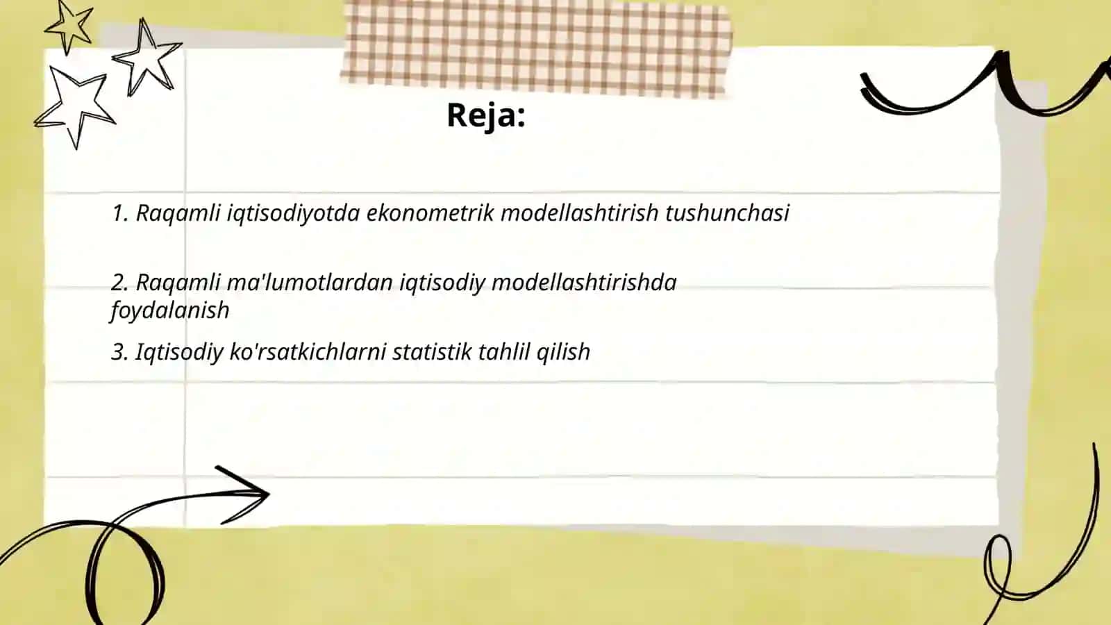 Raqamli iqtisodiyot sharoitida ekonometrik modellashtirish masalalari va ularni yechish usullari 2