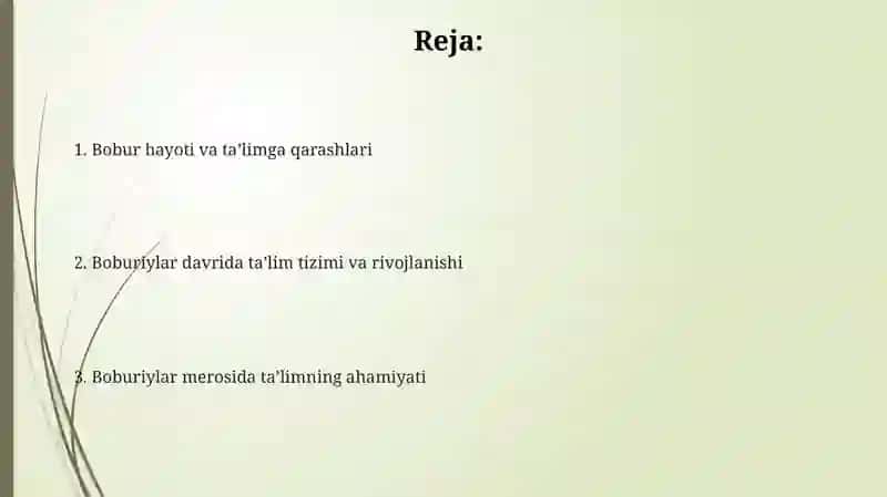 ZAHIRIDDIN MUHAMMAD BOBUR VA BOBURIYLAR MEROSIDA TARBIYAGA OID QARASHLAR 2