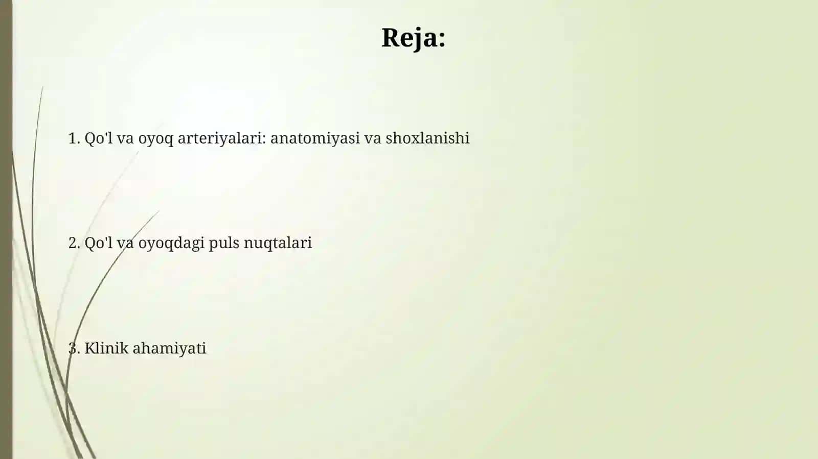 Qo‘l arteriyalari: asosiy shoxlari va puls nuqtalari 2