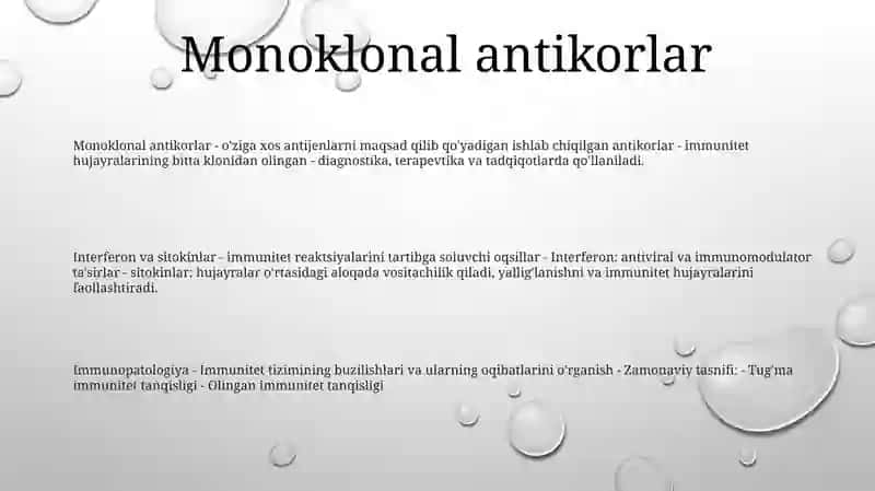 Monoklonal Antitelalar, Olish Usullari Va Meditsina Amaliyotlarida QoʼLlanilishi 2