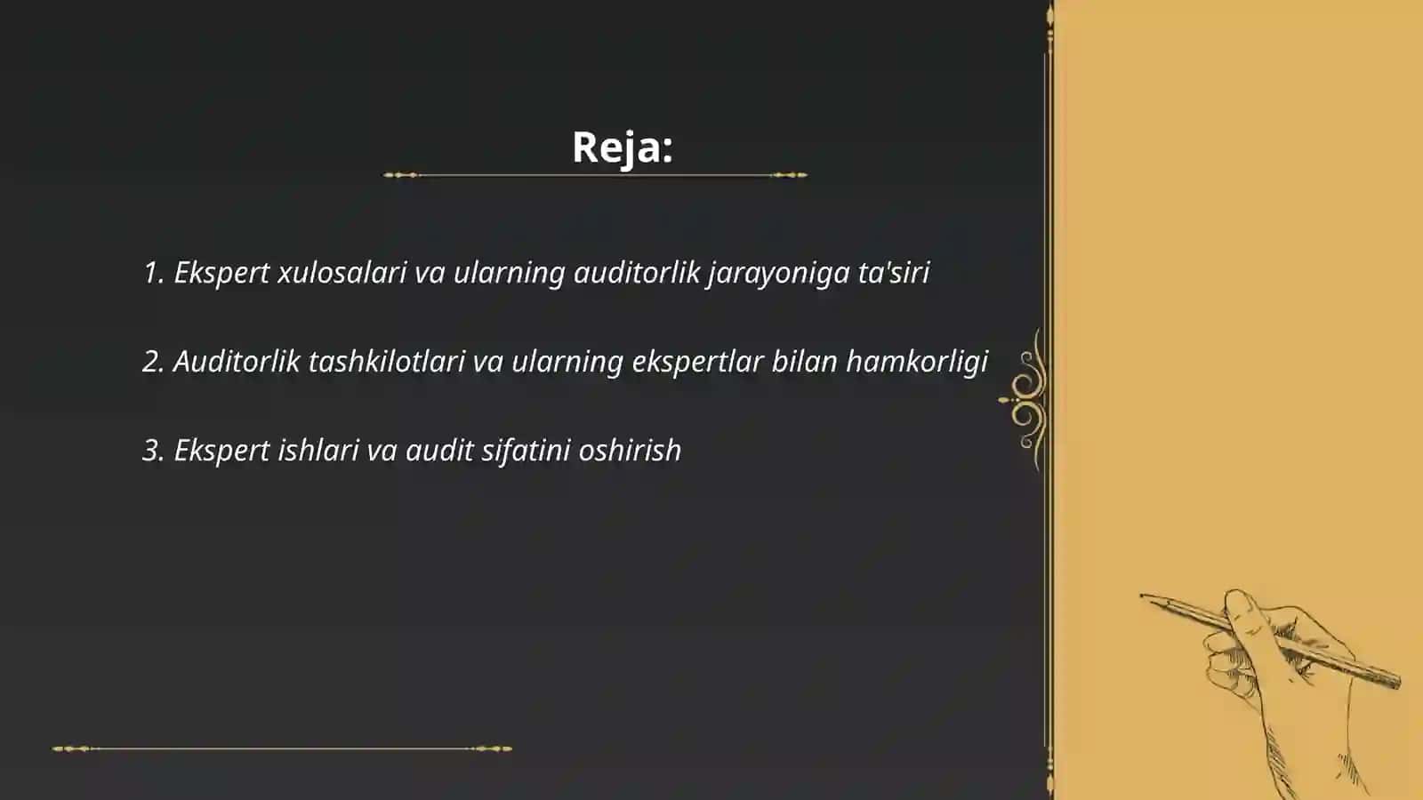Ekspert ishlaridan va boshqa auditorlik tashkiloti ma'lumotlaridan foydalanish 2