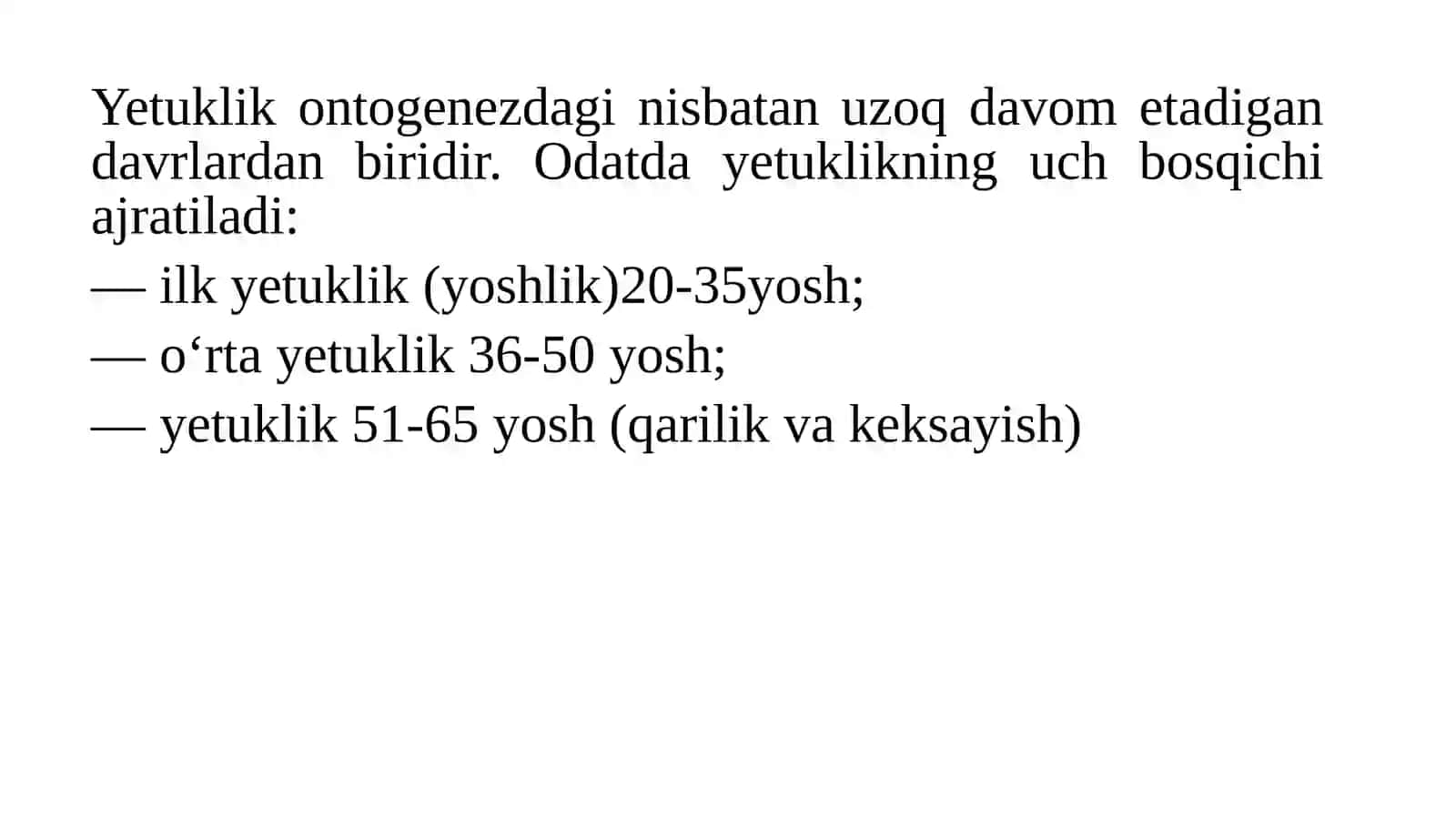 YETUKLIK VA KELSALIK DAVRINING PSIXOLOGIK XUSUSIYATLARI 2