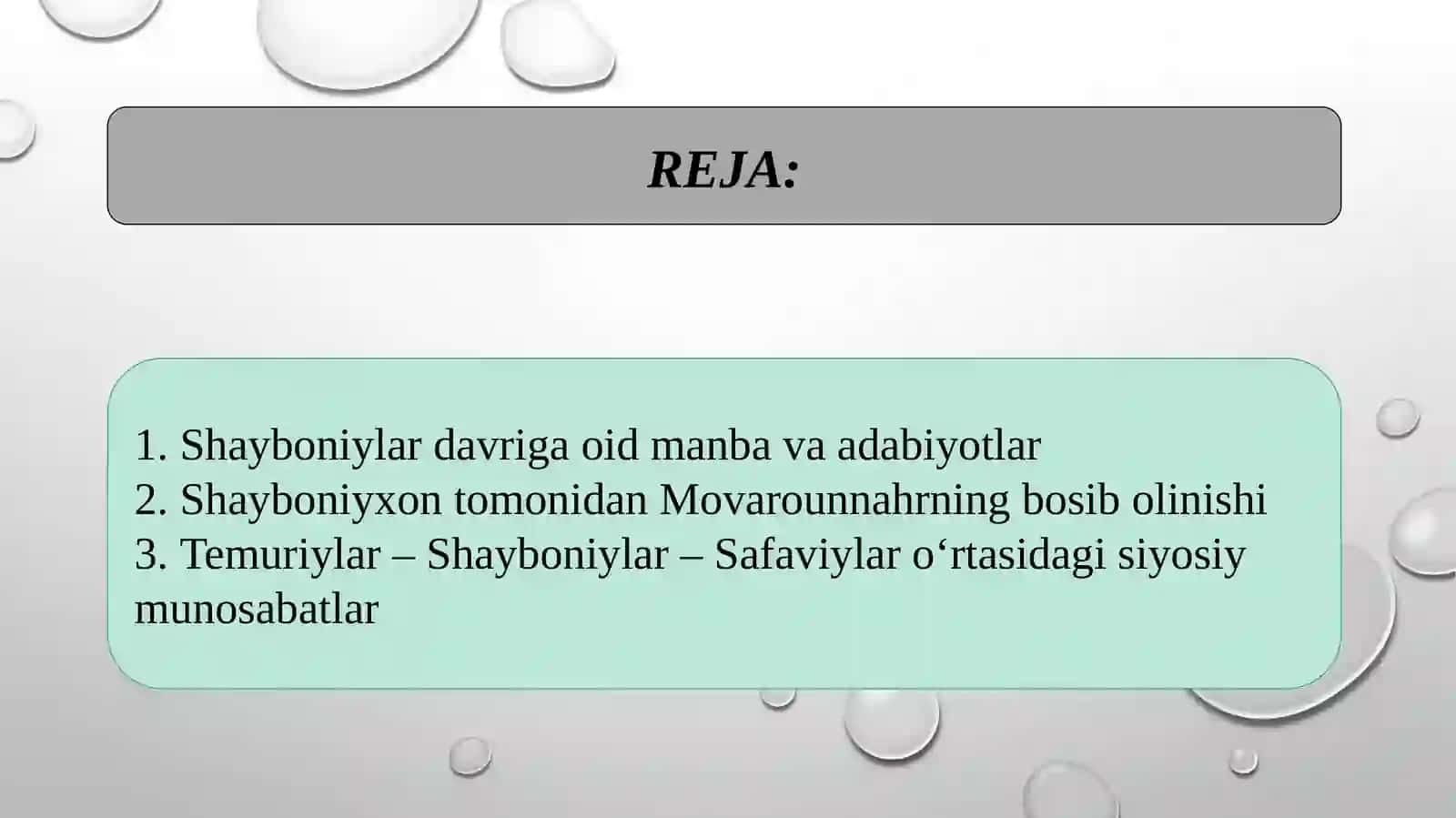 MOVAROUNNAHRDA SHAYBONIYLAR SULOLASINING HUKMRONLIGINING O‘RNATILISHI 2