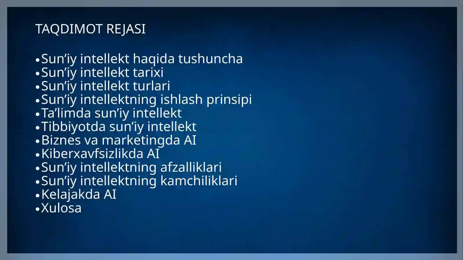 AI va zamonaviy texnologiyalar prezentatsiyasi | Tayyor slayd 2
