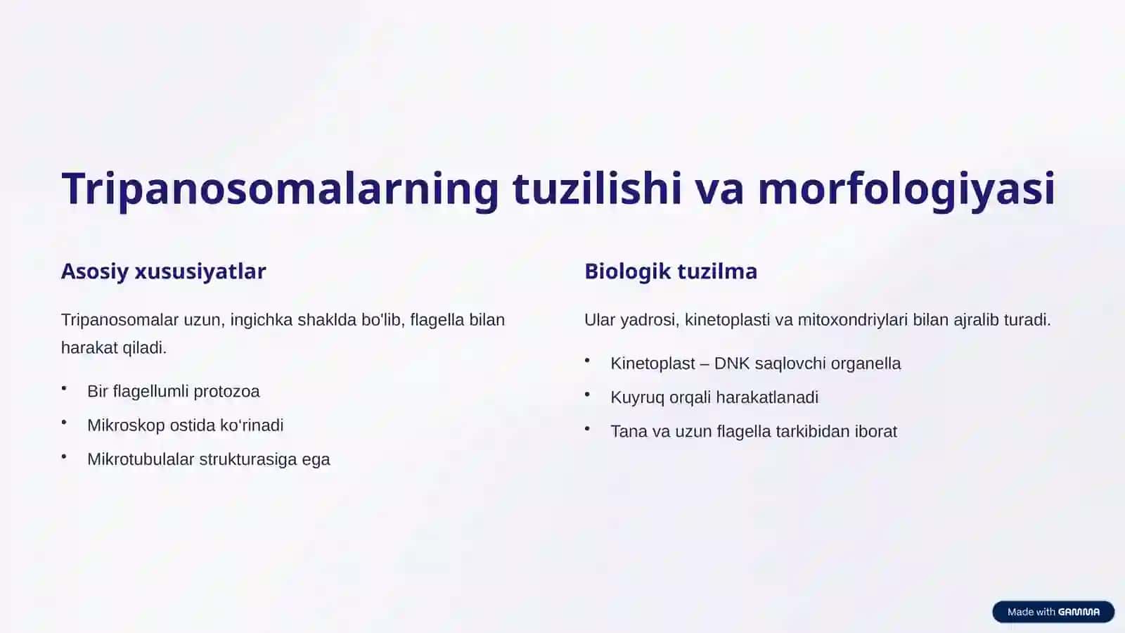Tripanosomalar avlodi va Tripanosomoz kasalligi 2