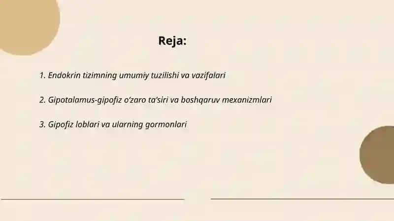 Organizmda endokrin tizim faoliyatini oʻrganish 2