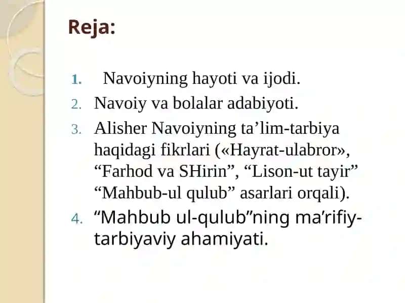 Alisher Navoiy ijodiy bolar kitobxonligi 2