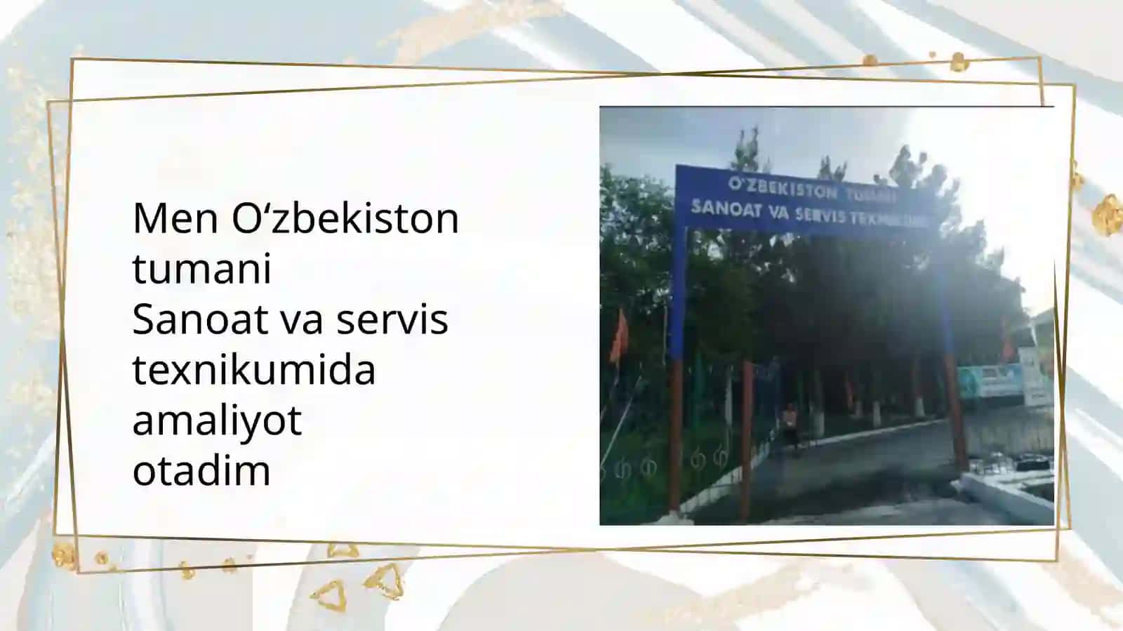 Qurbonova Mahliyoning amaliyot uchun taqdimoti 2
