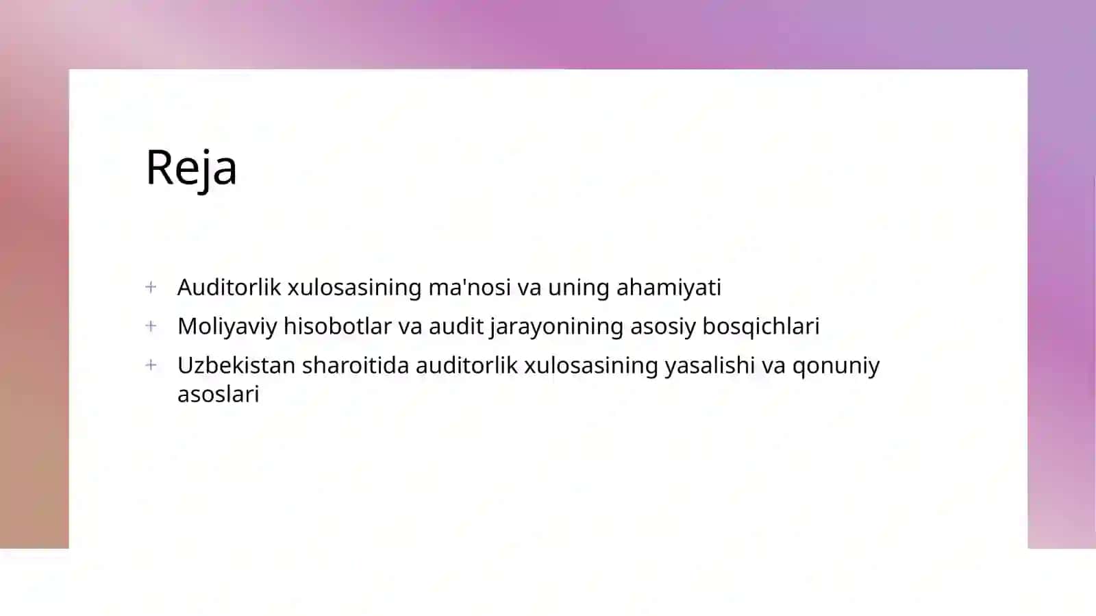 Auditorlik xulosasi 2
