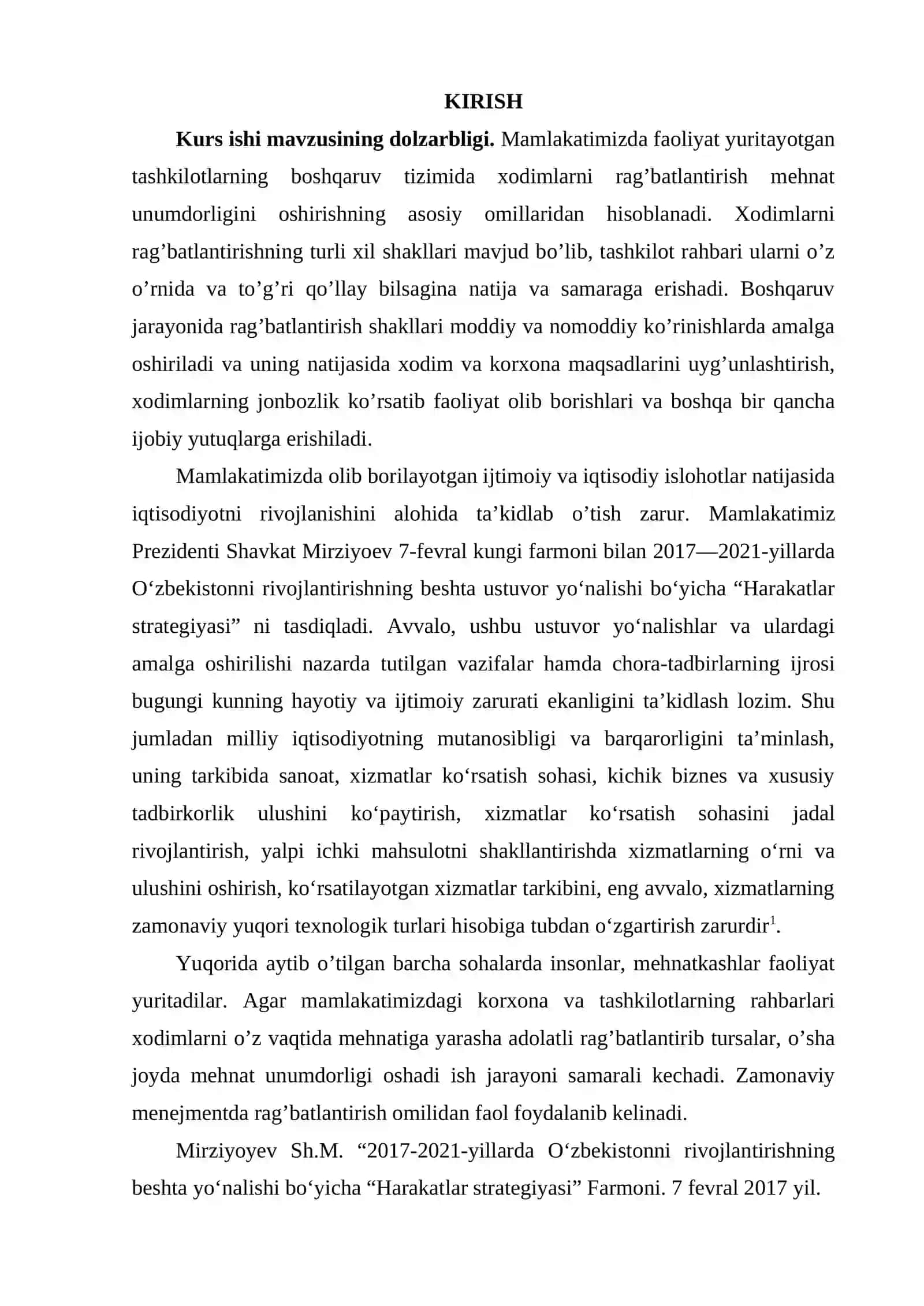 Tashkilotda xodimlar mehnatini rag’batlantirish tizimi 2