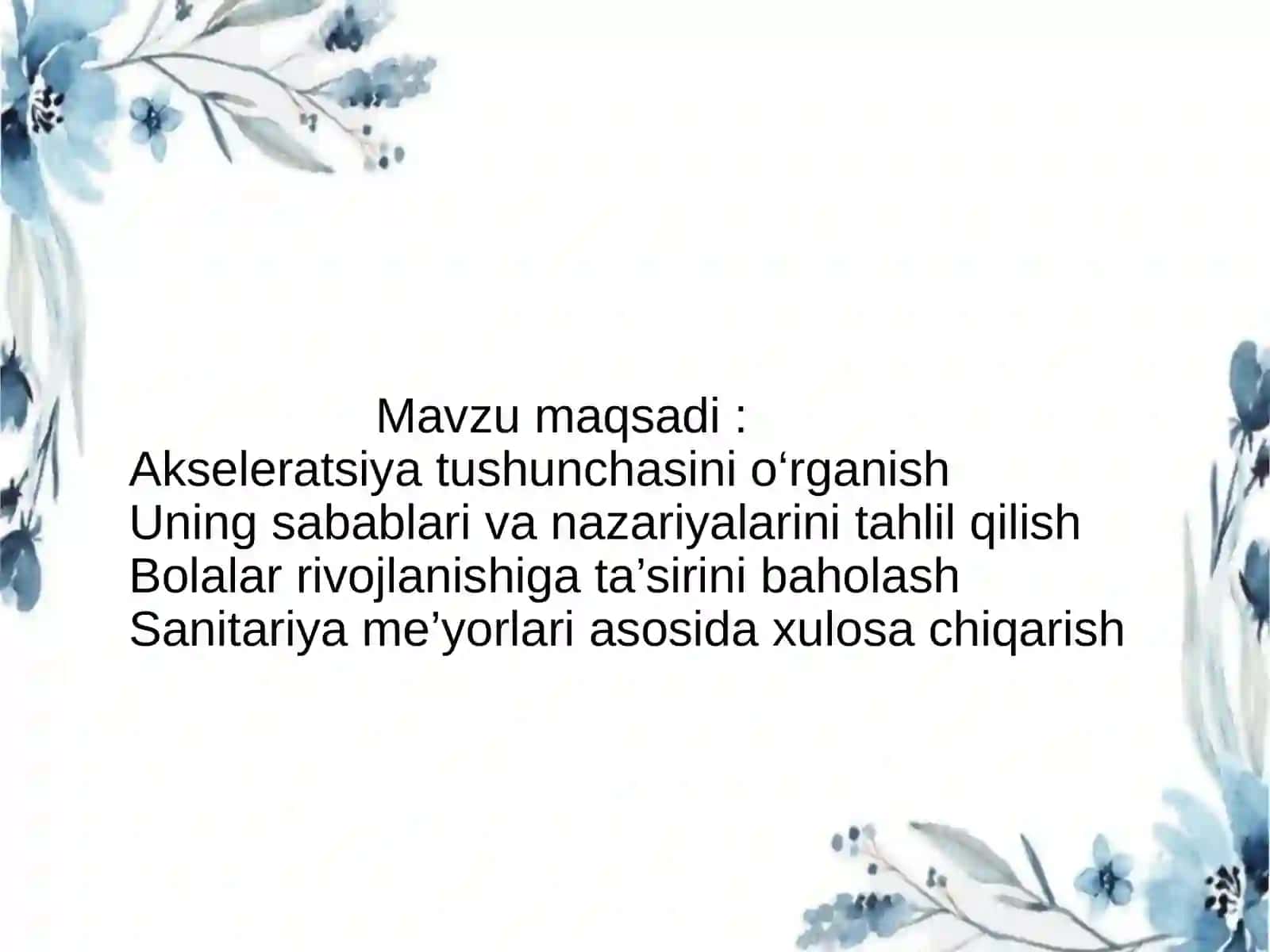 Akseleratsiya va uning nazariyasi 2