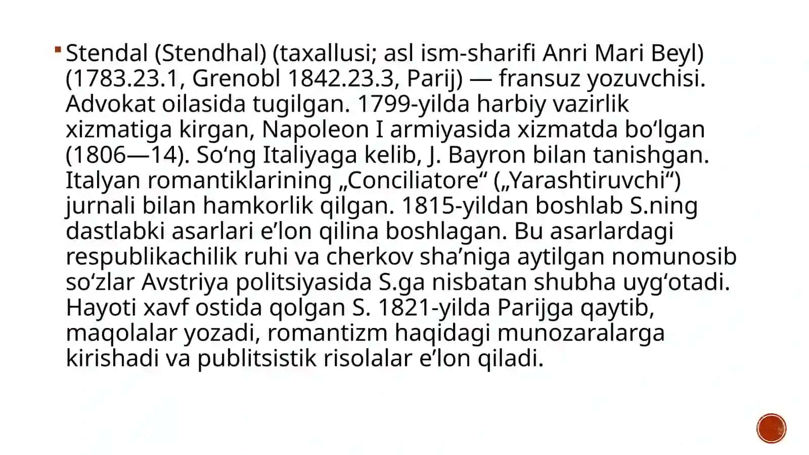 Stendal va uning “Qizil va qora” romani 2