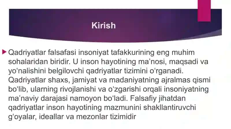 Qadiryatlar falsafasi 2