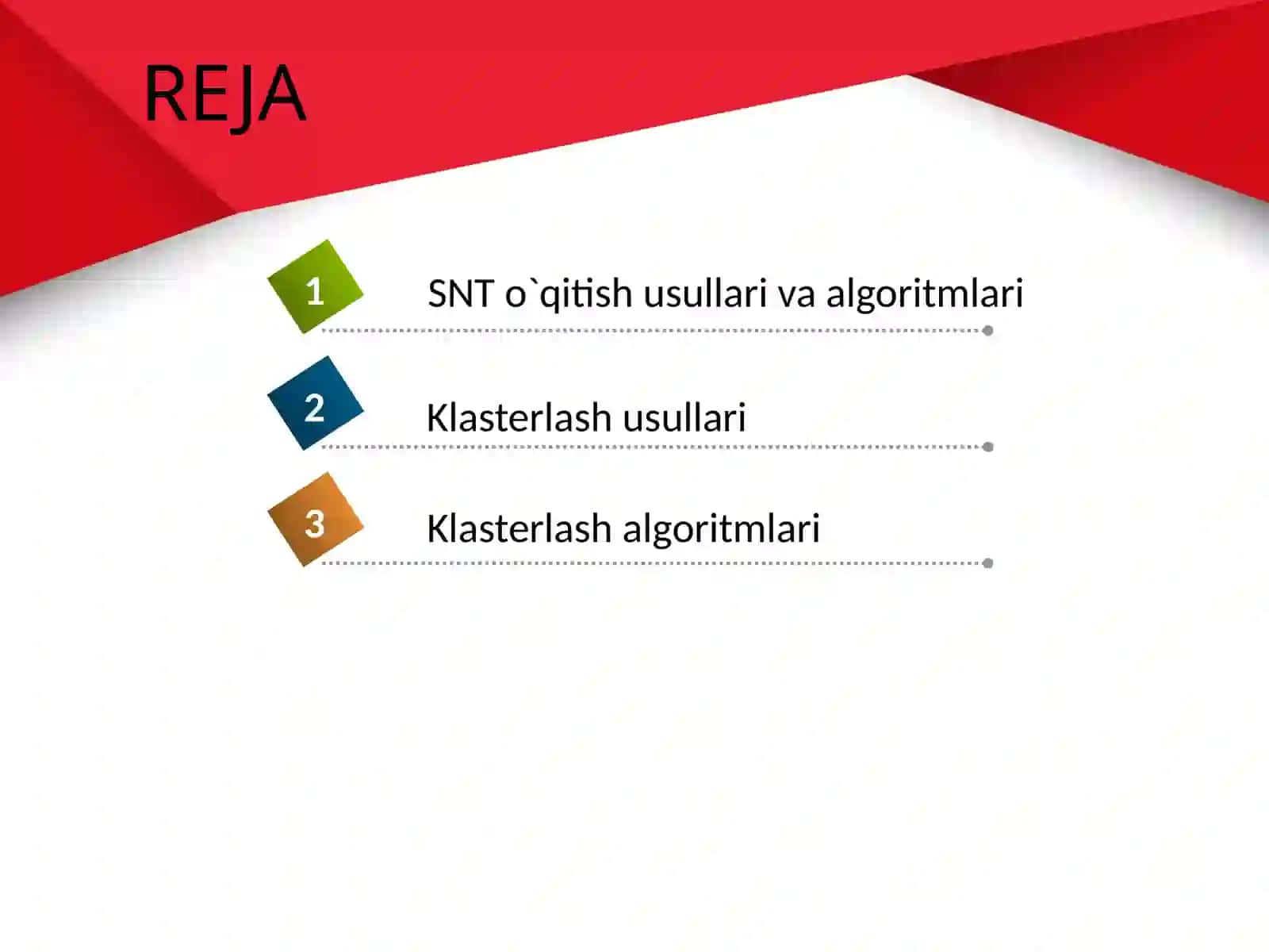 Neyron to`rlarni klasterlash usuli 2