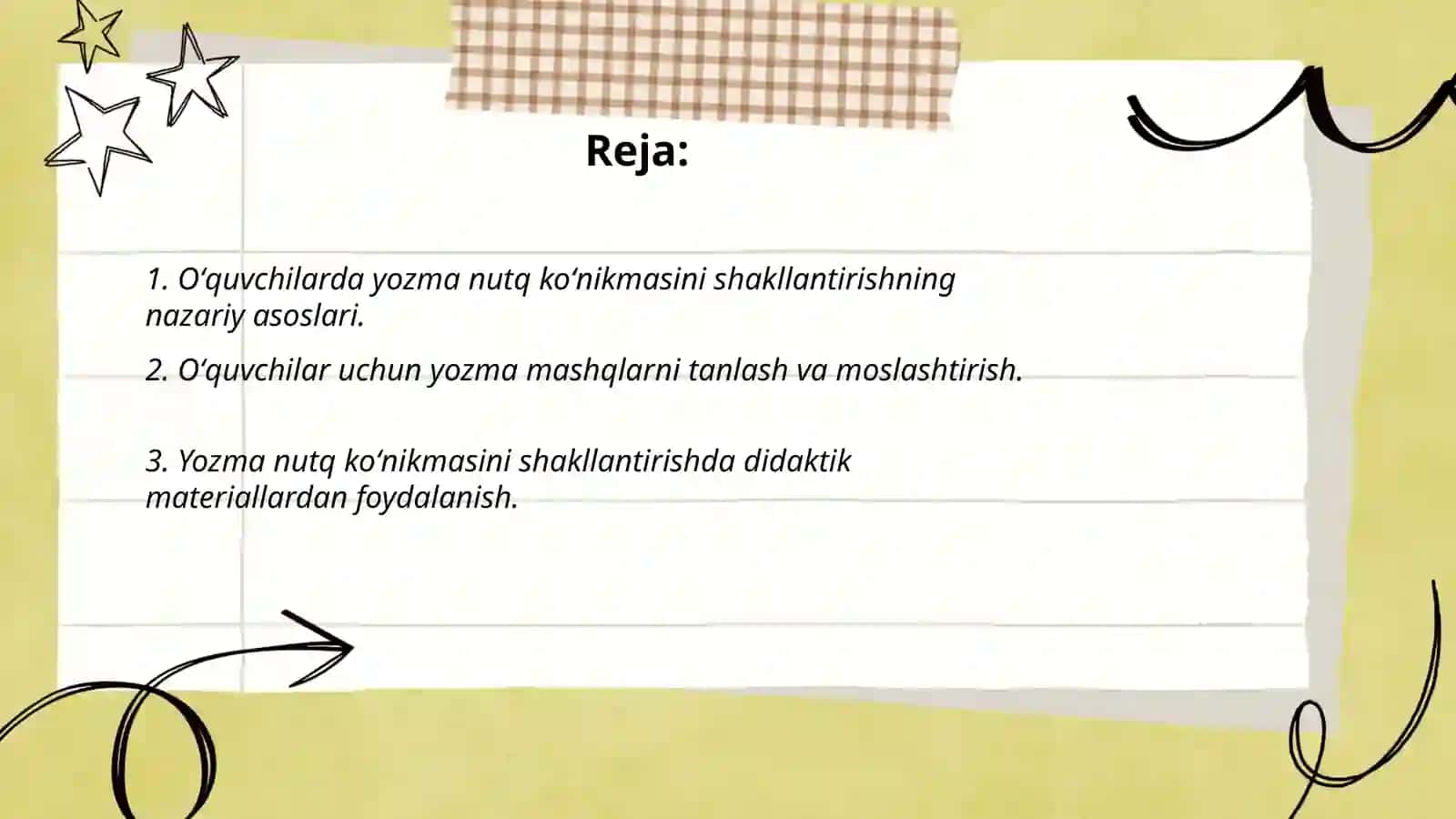 Oʻquvchilarda yozma nutq koʻnikmasini shakllantirish mazmuni 2