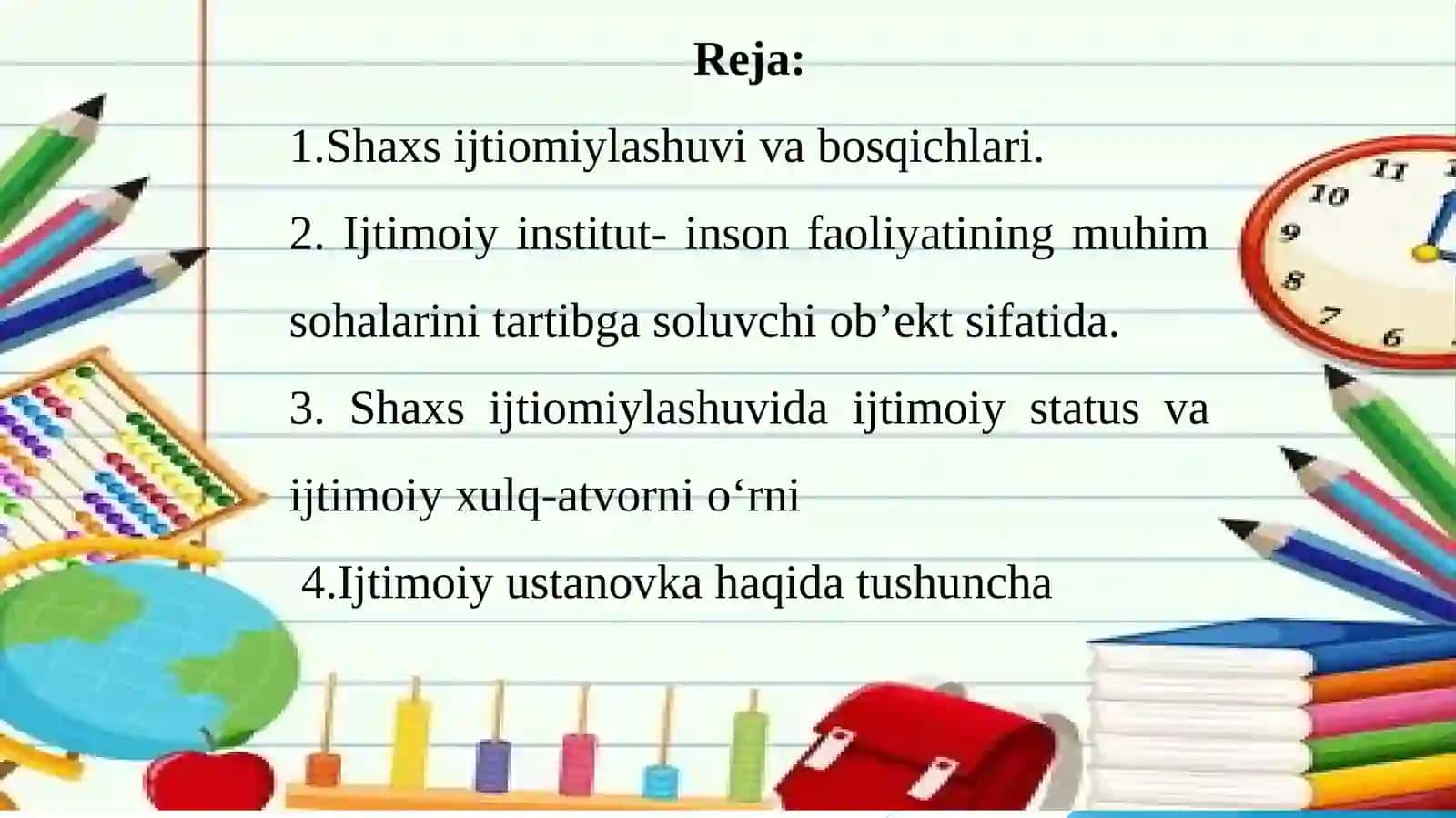 Shaxsning ijtimoiylashuvi va ijtimoiy xulqatvor 2