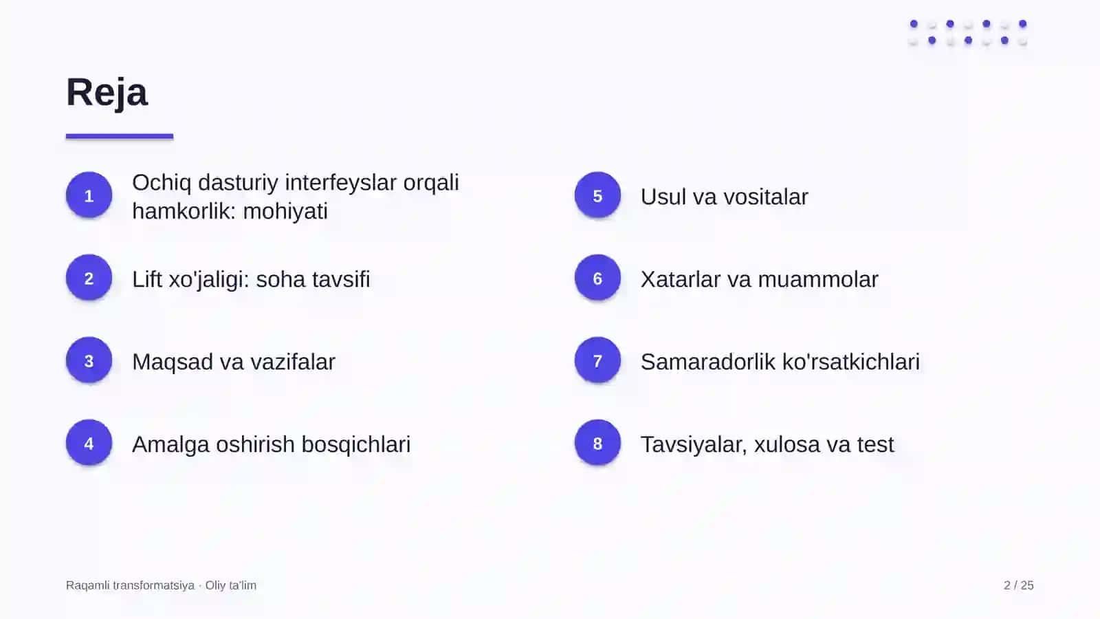 Lift xo'jaligida ochiq dasturiy interfeyslar orqali hamkorlik qilish 2