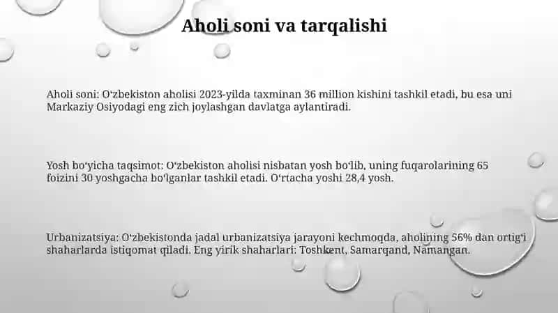 O'Zbekiston Aholisi Va Mehnat Resurslari 2