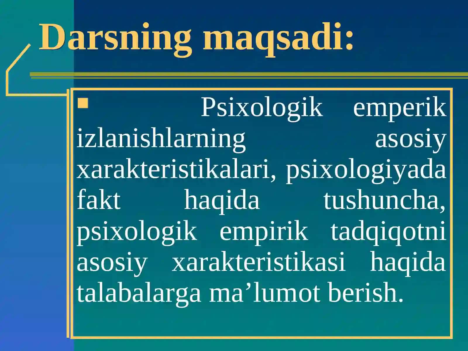 Psixоlоgiyada Fakt Haqida Tushuncha 2