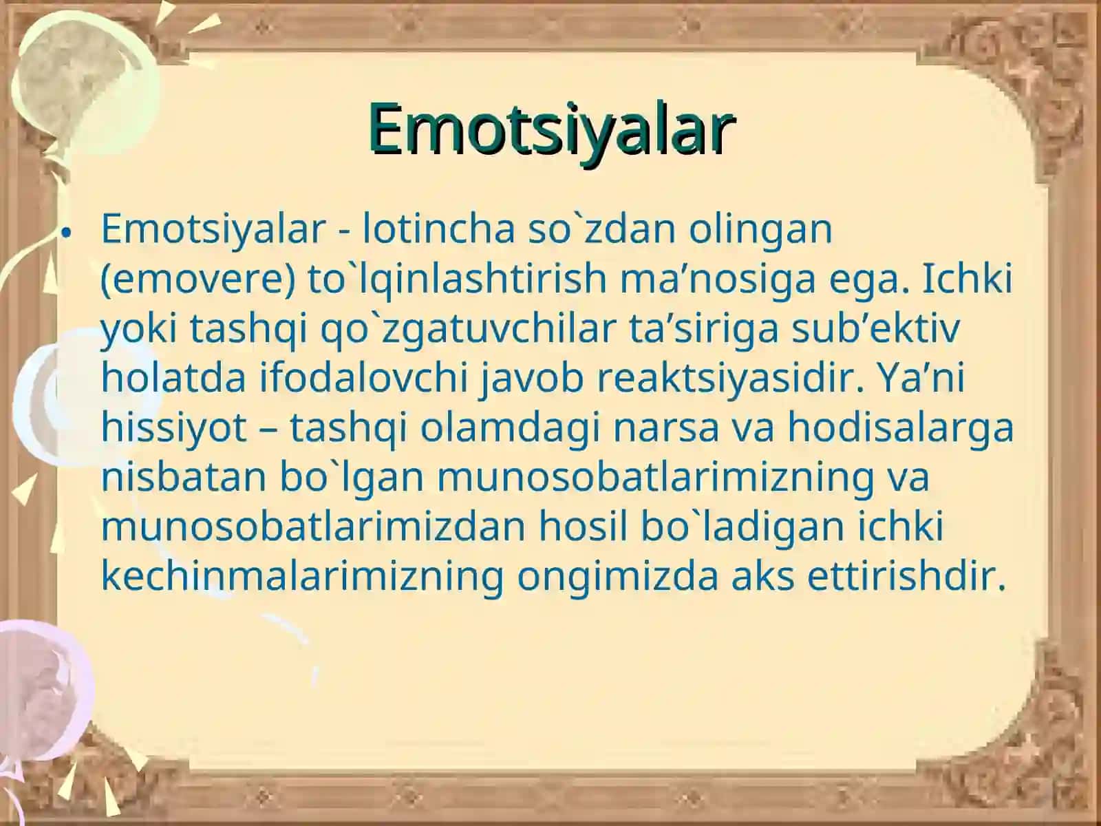 Emotsiyalar 2